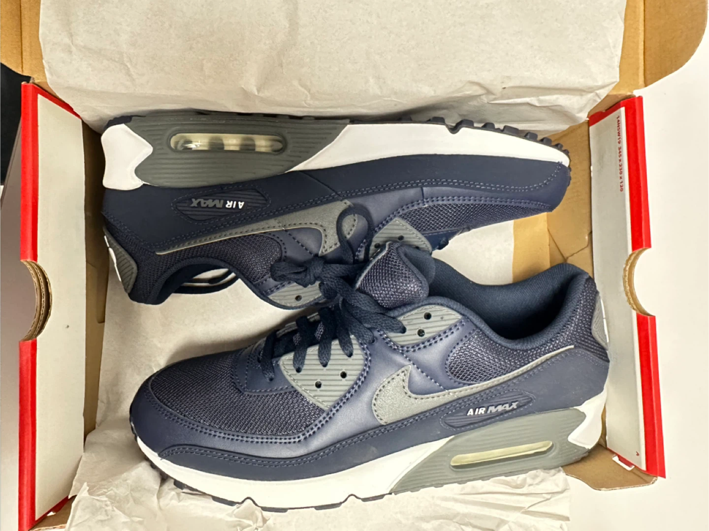 Nike Air Max 90 Obsidian Grey White US 12.5 - photo 3