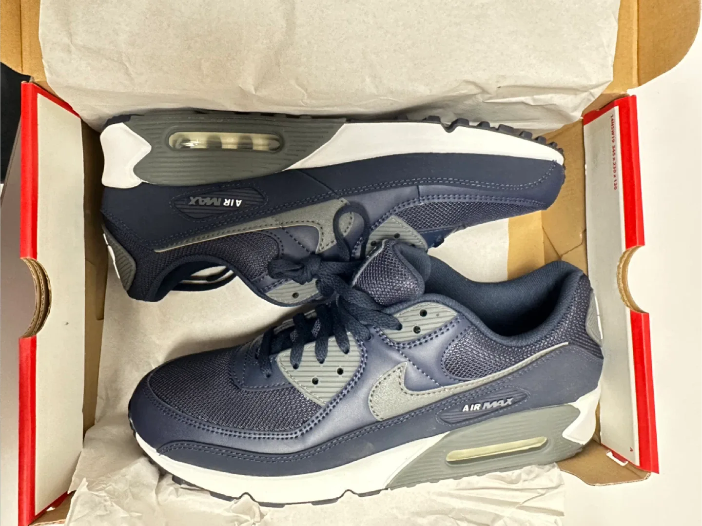 Nike Air Max 90 Obsidian Grey White US 12.5 image indicator(3)