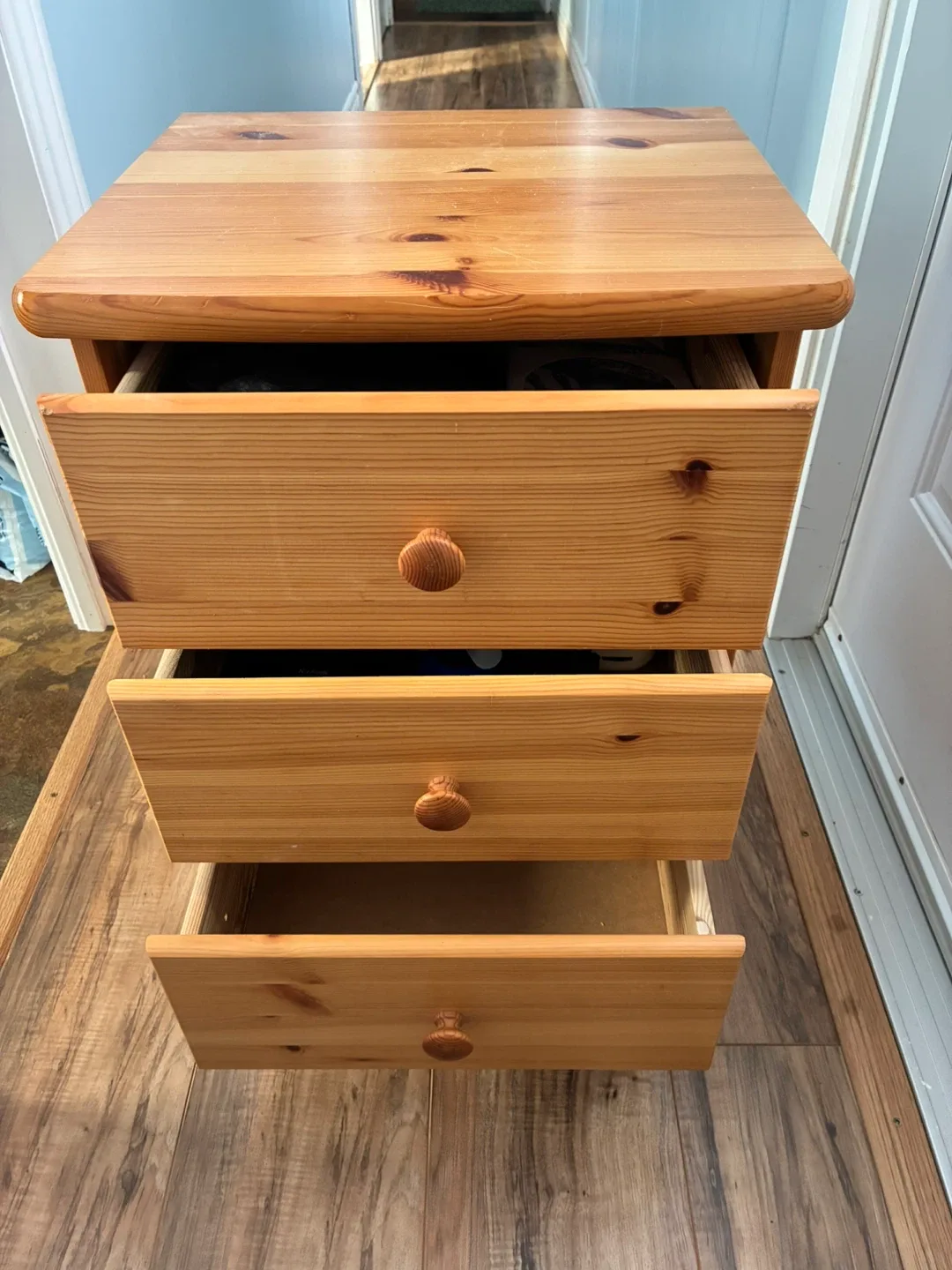 Wooden 3-Drawer Bed Side Table x2 image indicator(2)