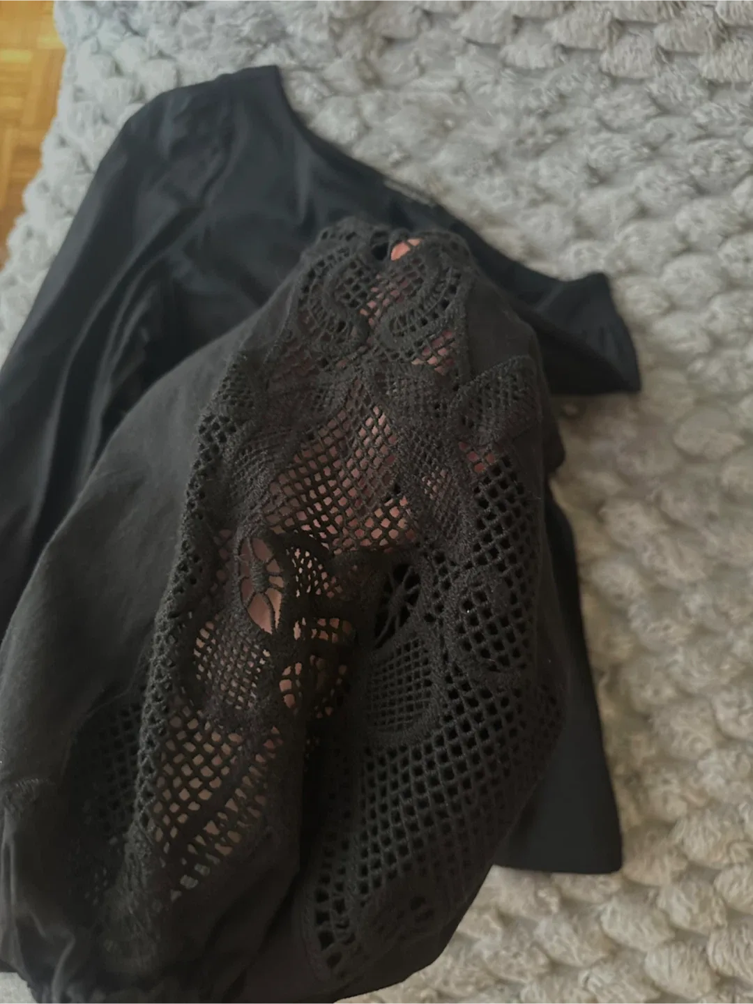 Banana Republic Black Lace Sleeve Blouse image indicator(2)