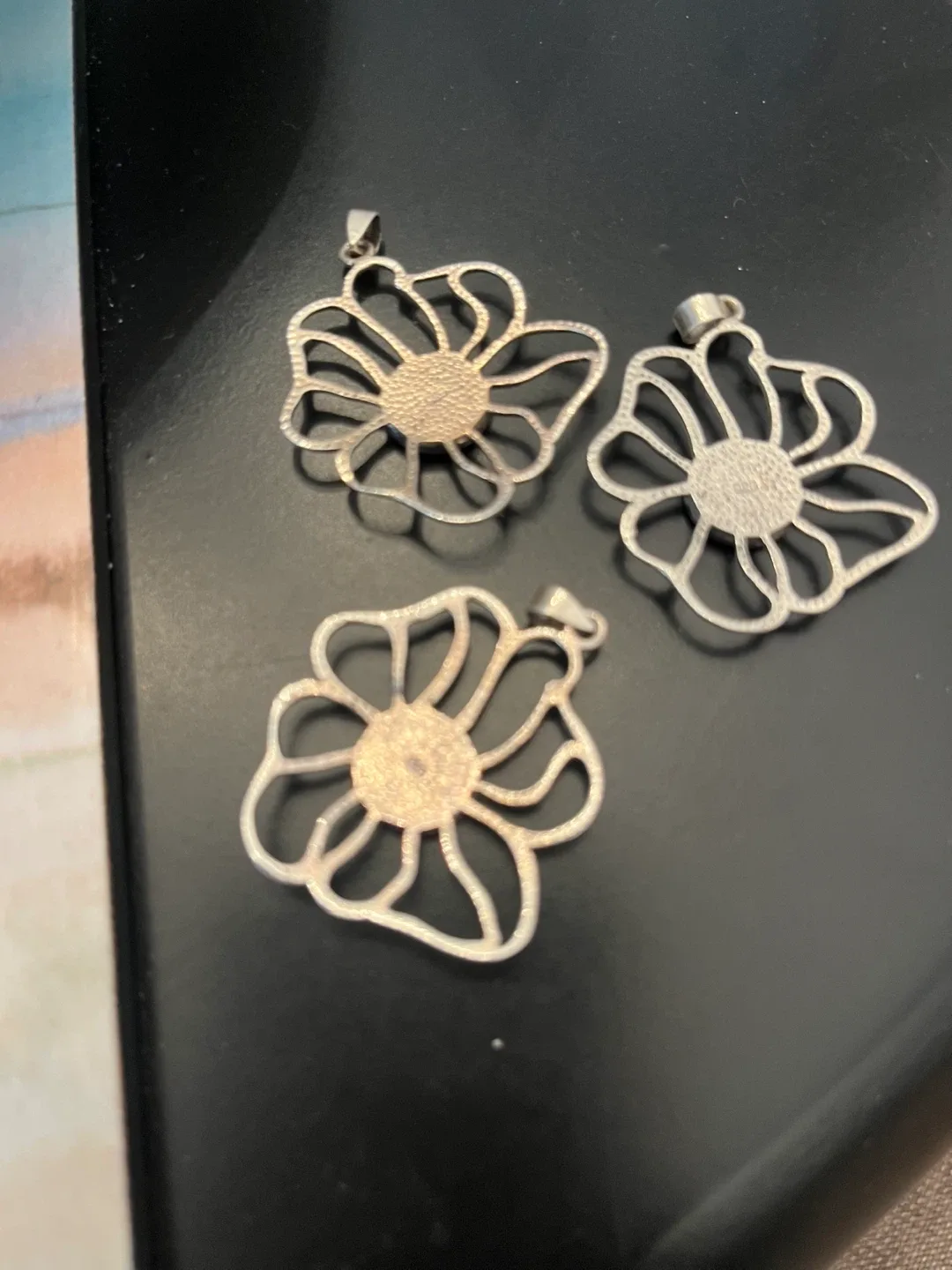 Flower pendants - silver stamped 925 (priced per item) image indicator(2)