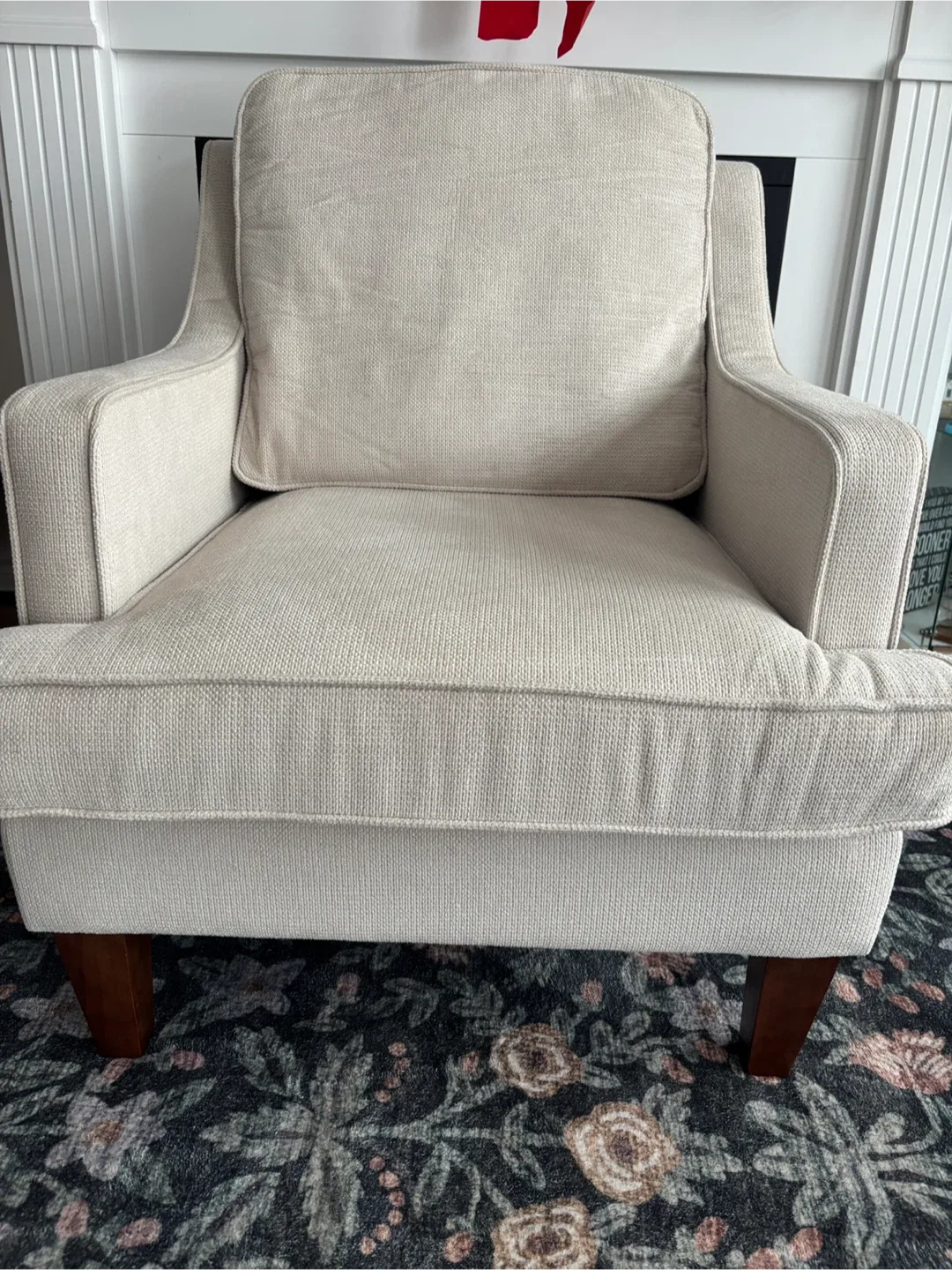 Beige Accent Armchair - 35.8" Height image indicator(3)