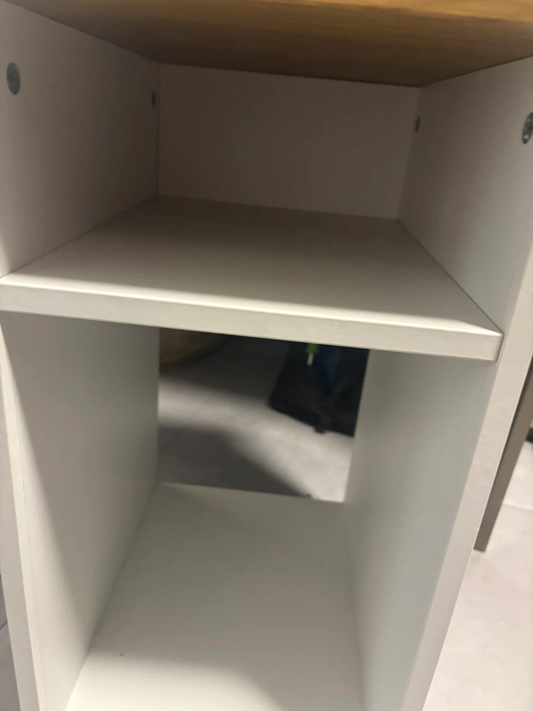 White & Wood Side Table Nightstand - photo 3