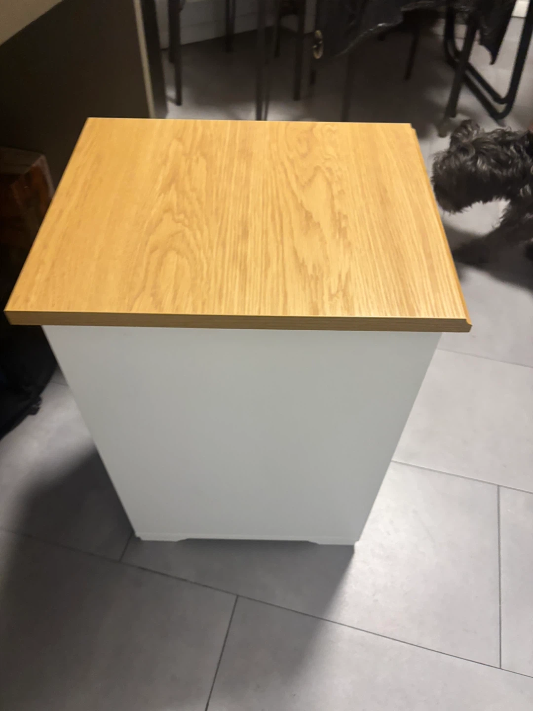 White & Wood Side Table Nightstand - photo 4
