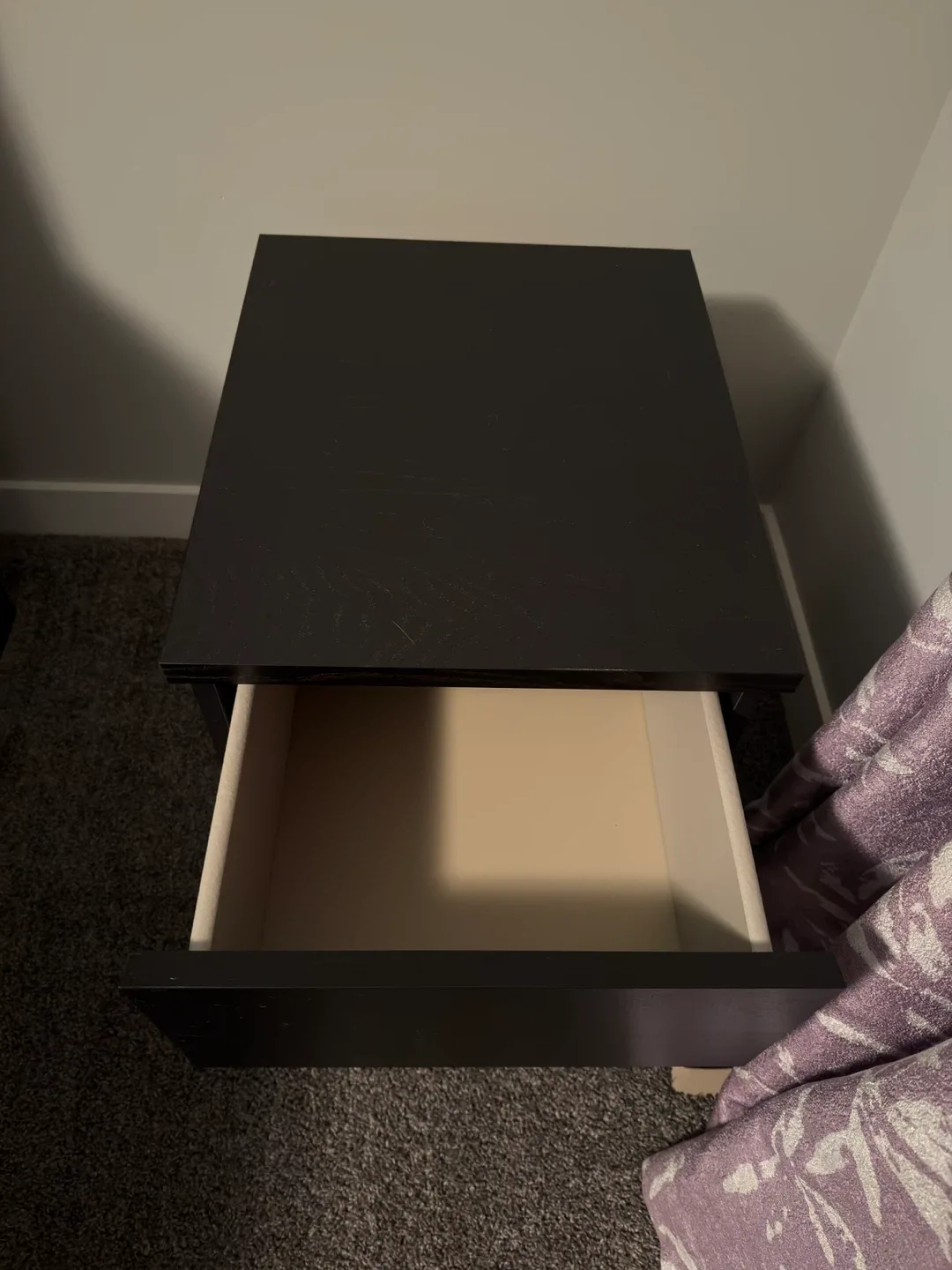 Two Black Bedside Table with Drawer