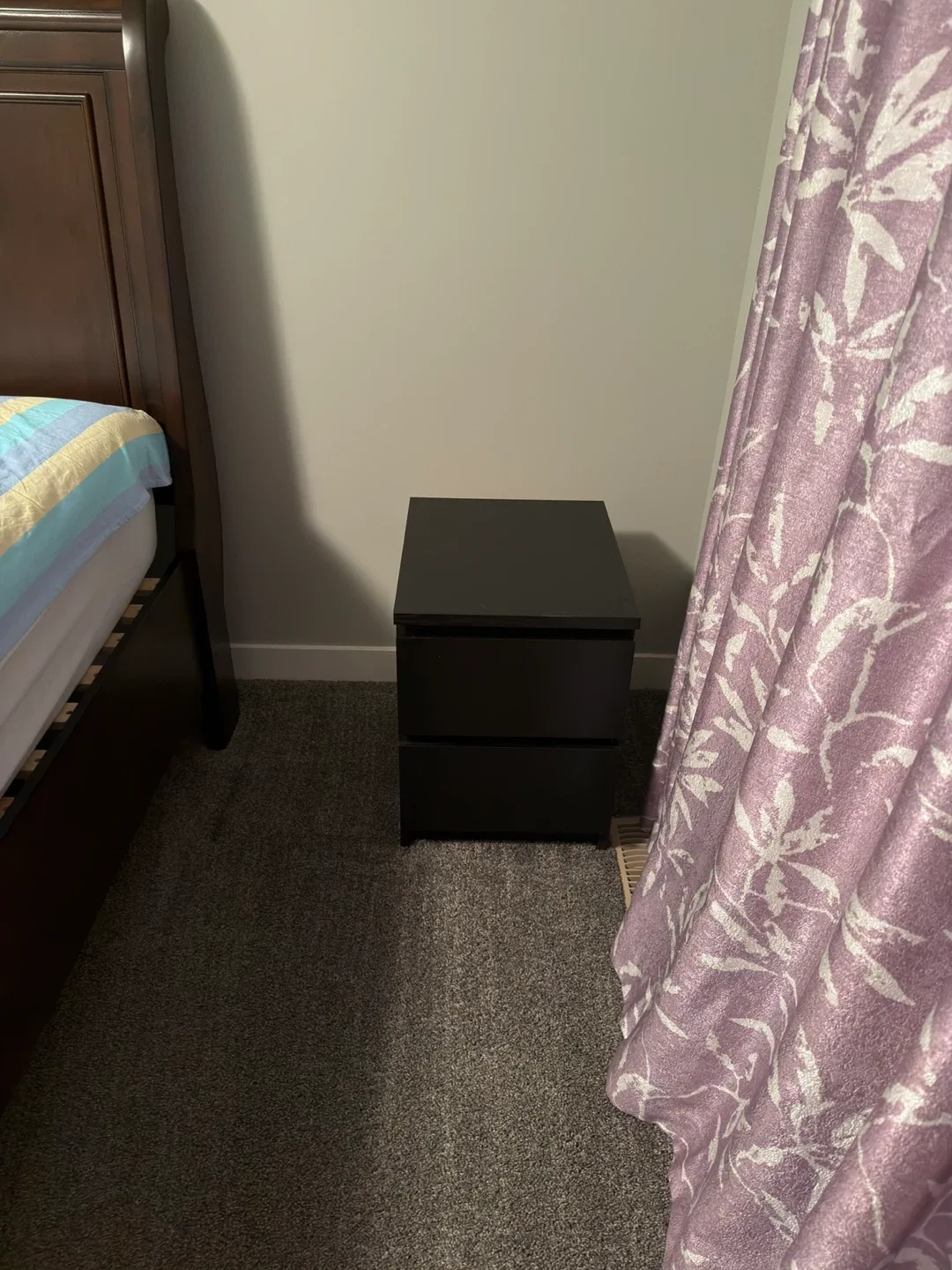 Two Black Bedside Table with Drawer image indicator(2)