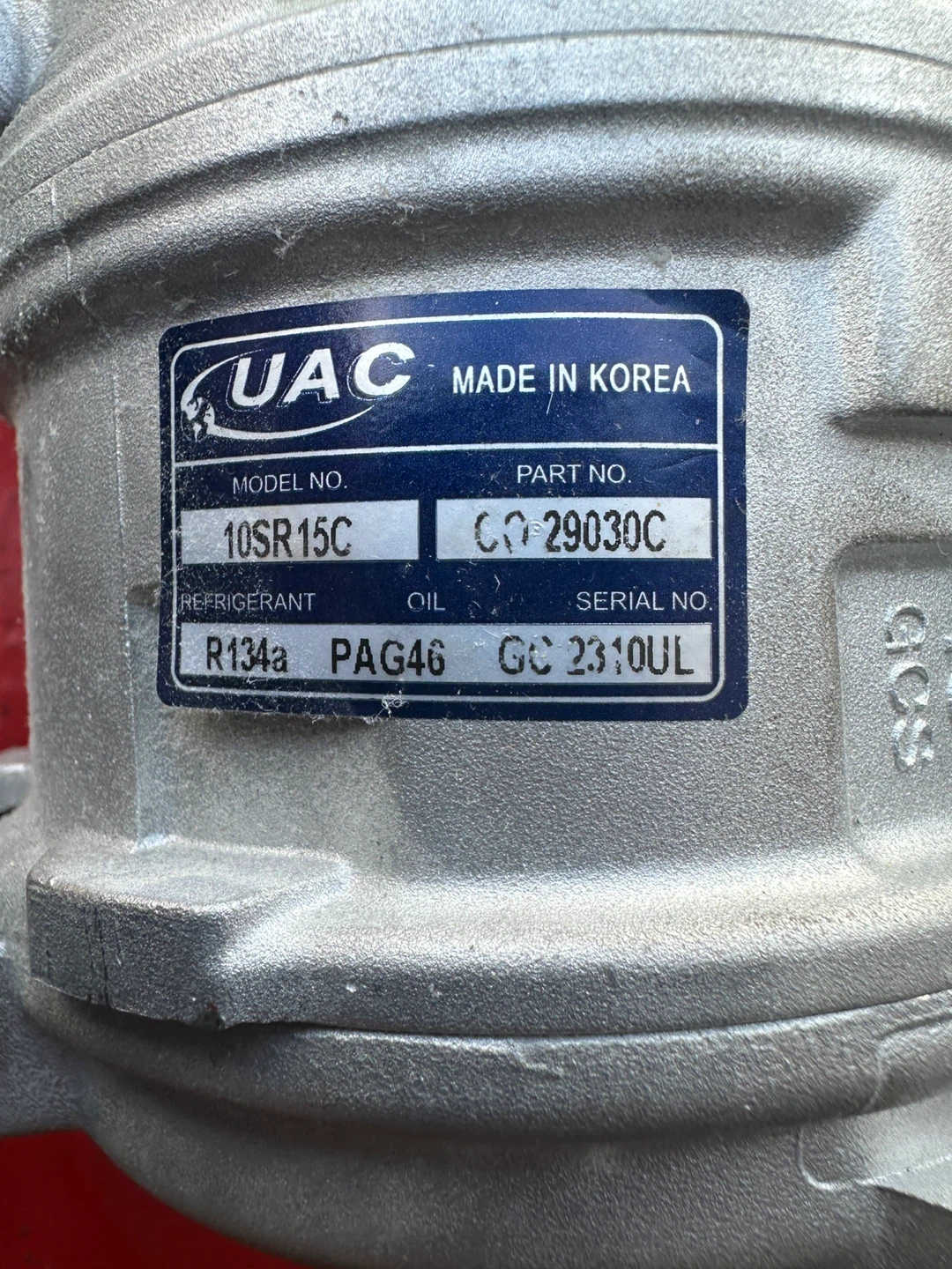 UAC 10SR15C CO-29030C A/C Compressor - photo 2