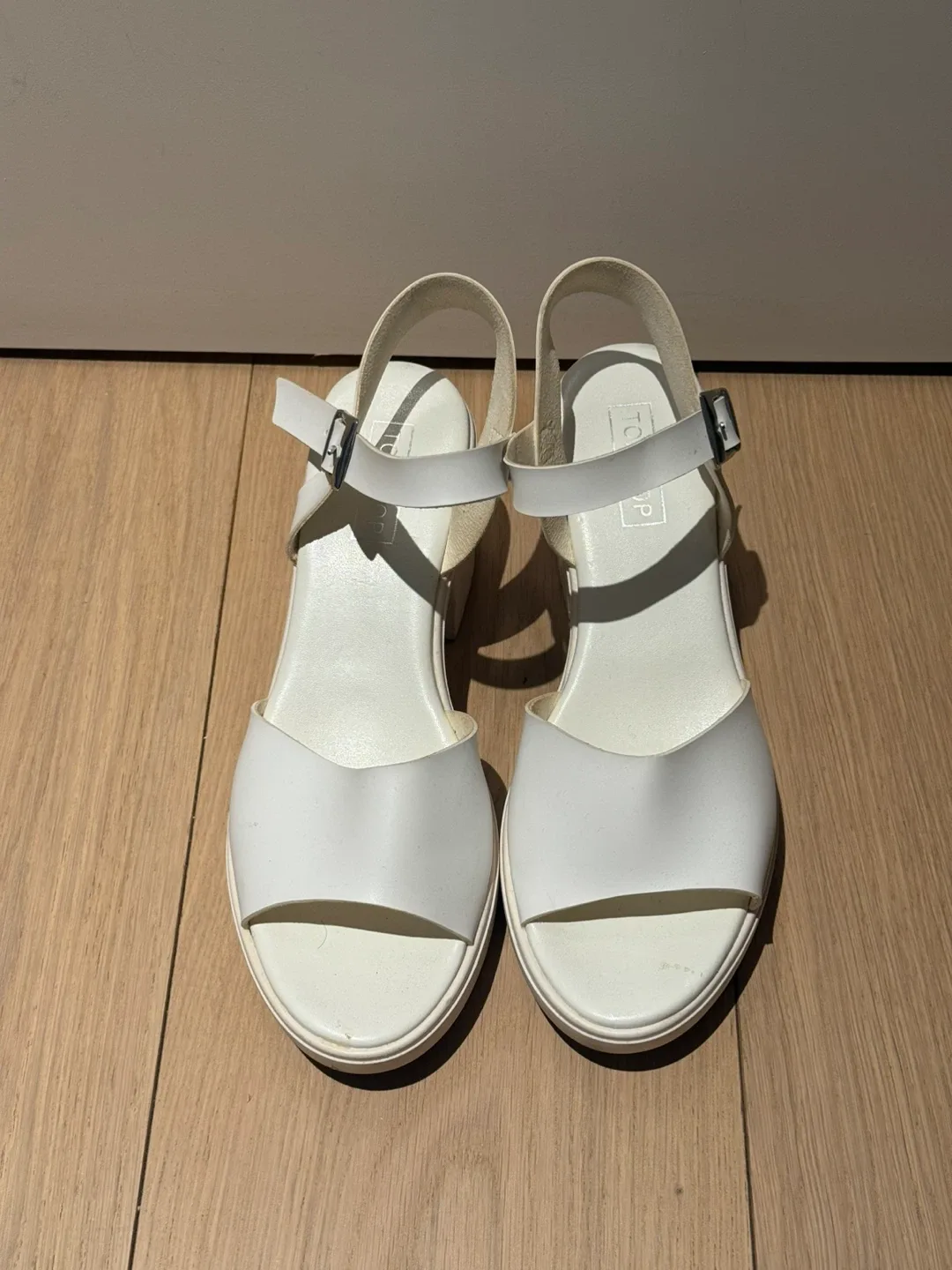 Topshop White Platform Sandals