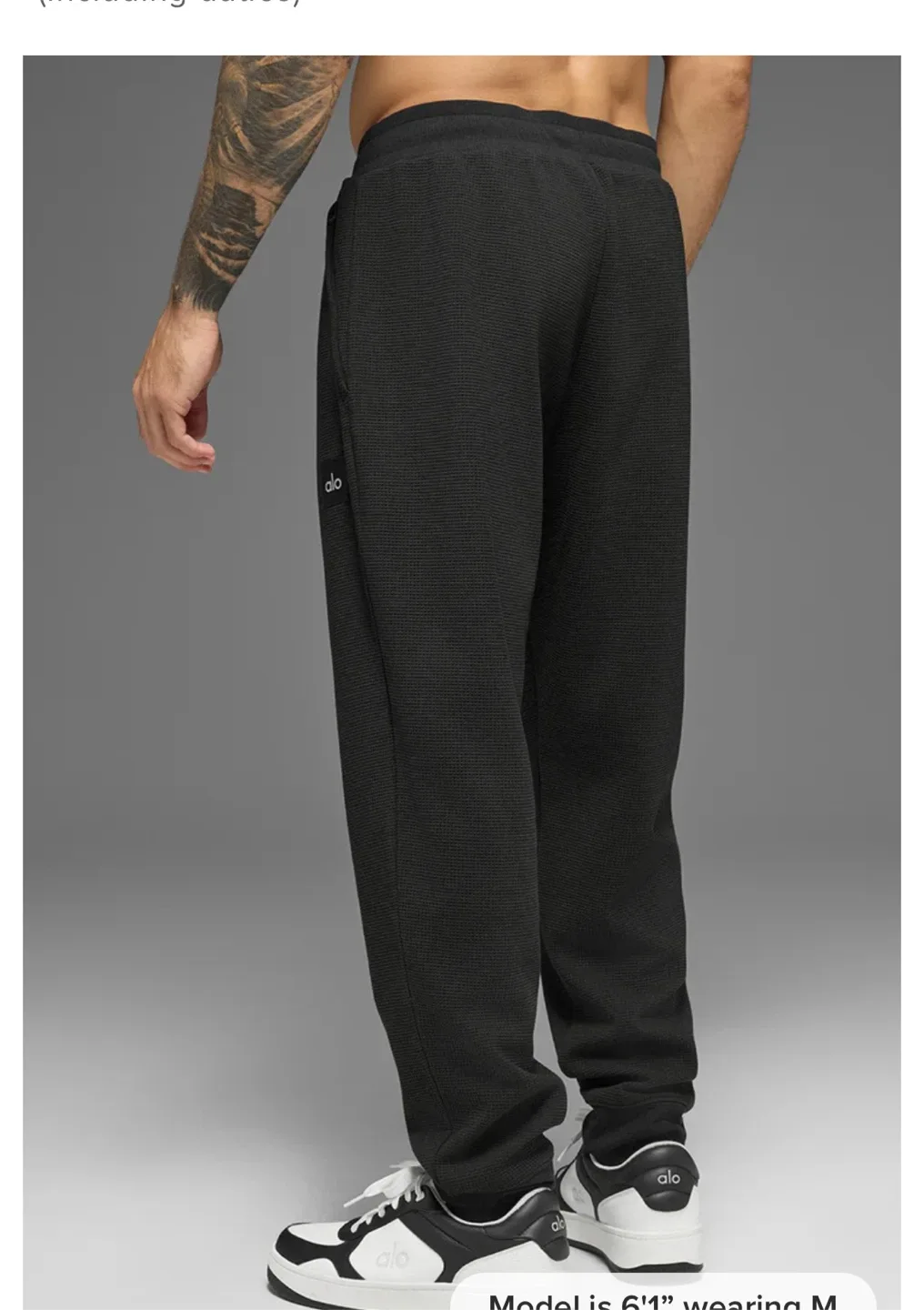 Brand New Alo Yoga Waffle Weekend Escape Jogger - Black, Size S image indicator(9)