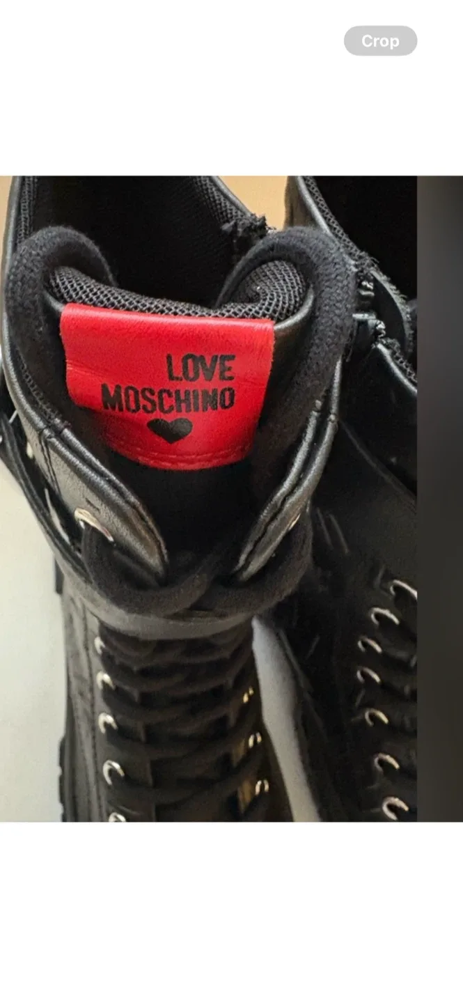 Love Moschino Black Leather Ankle Boots. Size 39 image indicator(3)