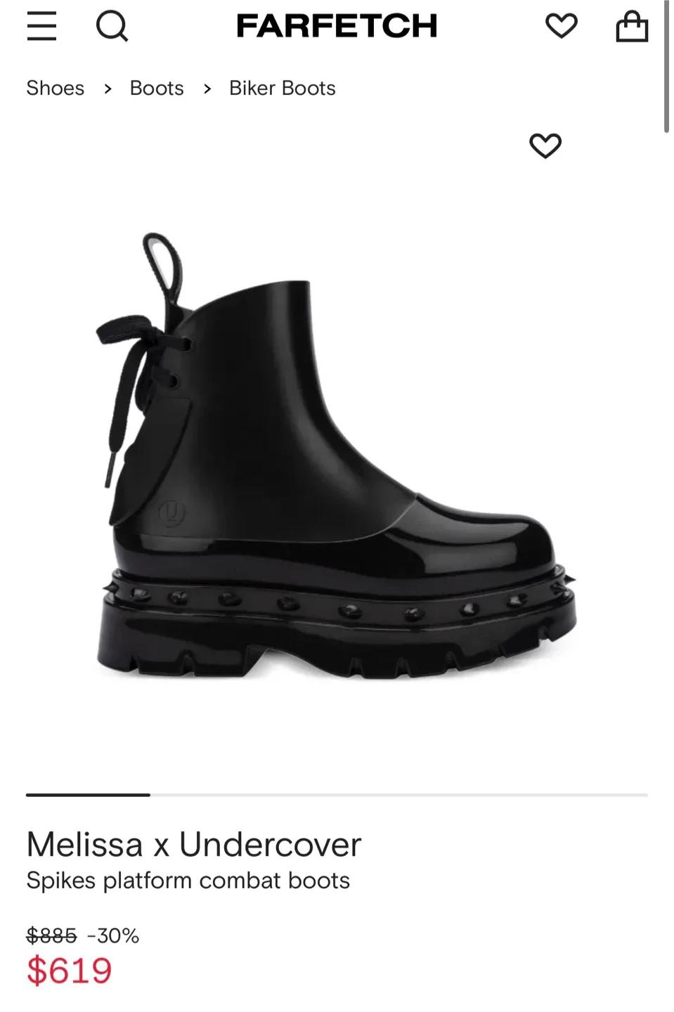Melissa x Undercover Platform Combat Boots