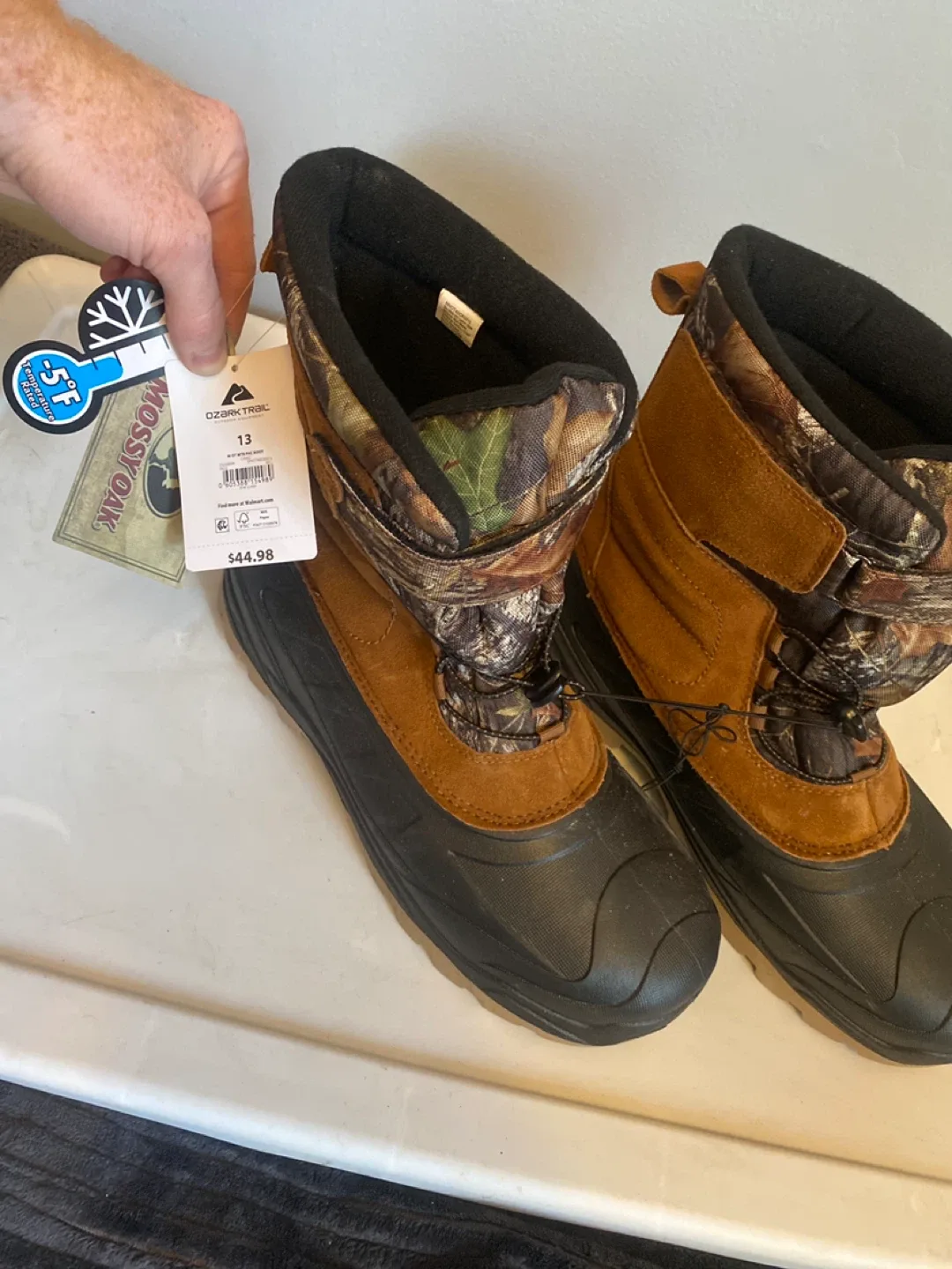 Ozark Trail Size 13 Camo Winter Pac Boots - New