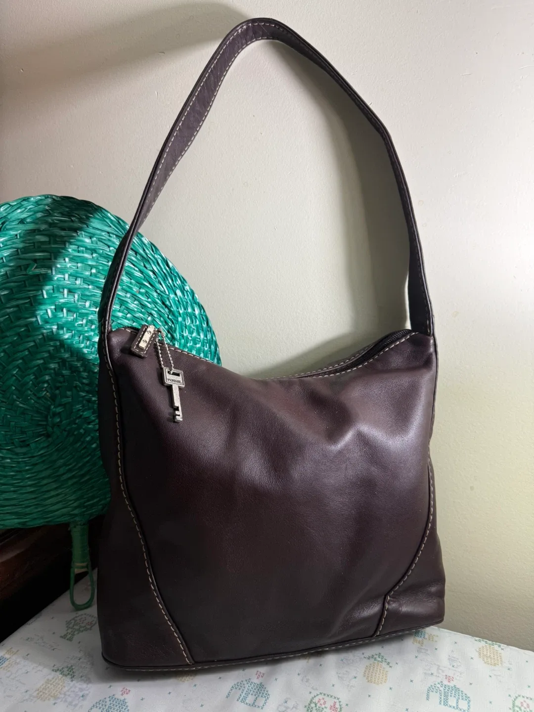 Fossil Brown Leather Shoulder Bag