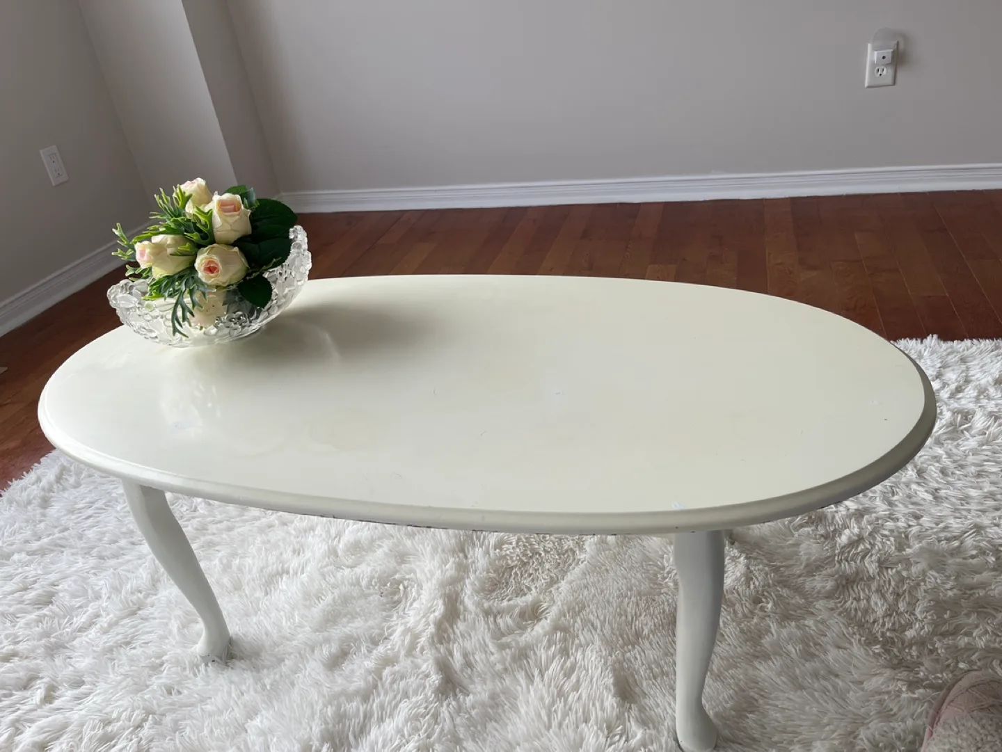 White Oval Coffee Table