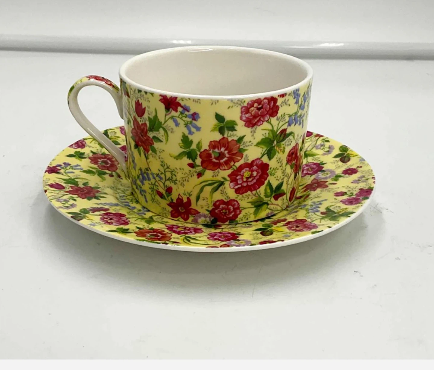 Abbott Collection Floral Garden Cup & Saucer