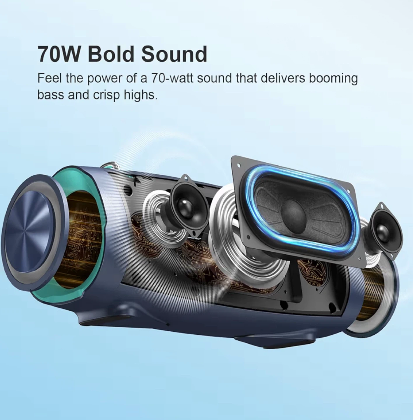 New DOSS Bluetooth Speaker - 70W Bold Sound - photo 2