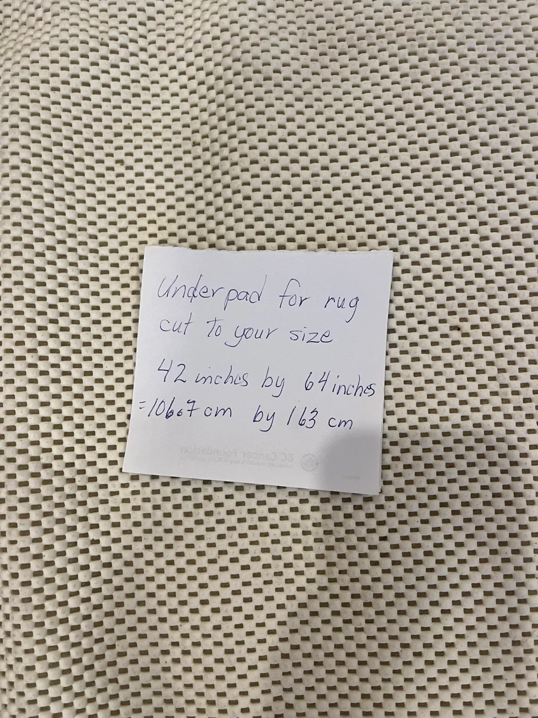 Carpet and Rug padding/ underlay image indicator(2)