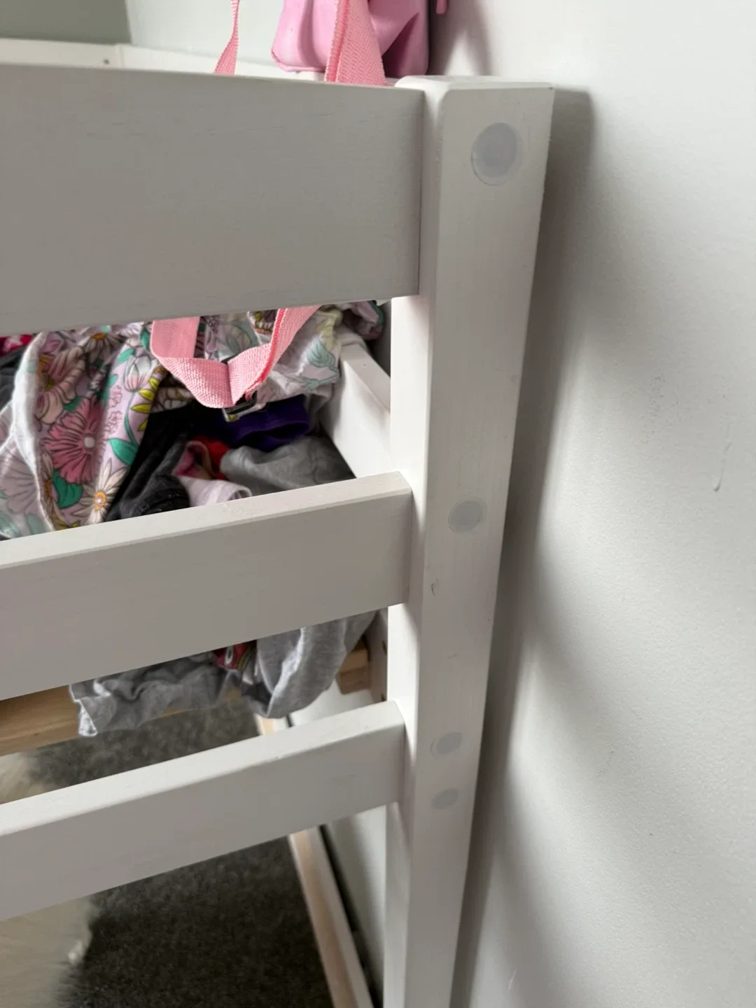 White Wooden Bunk Bed with Ladder image indicator(9)