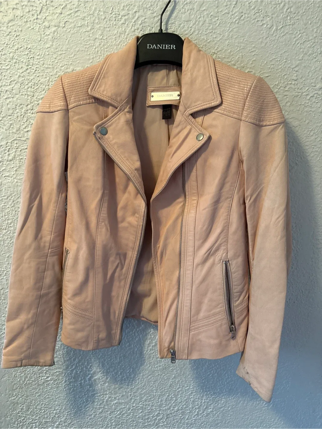 Danier Leather Jacket - Size 2XS - Pink