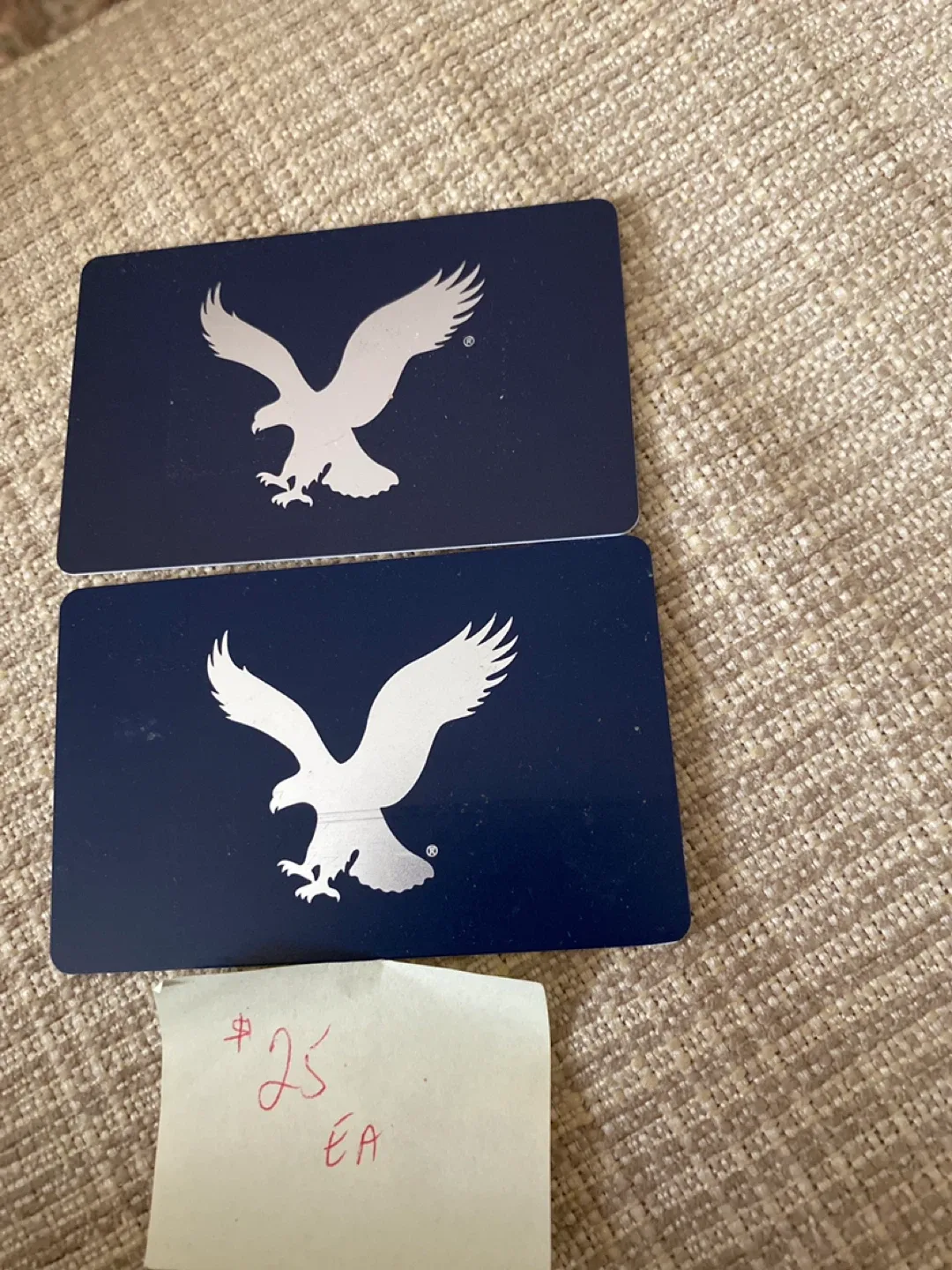 American Eagle $25 Giftcard value x2