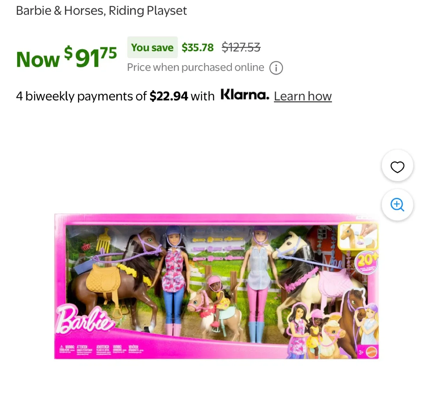 Barbie Horses & Riding Playset - New in Box!
