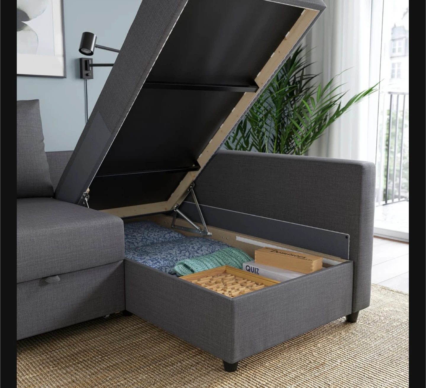 IKEA Friheten Sleeper Sectional Sofa - Grey - photo 4