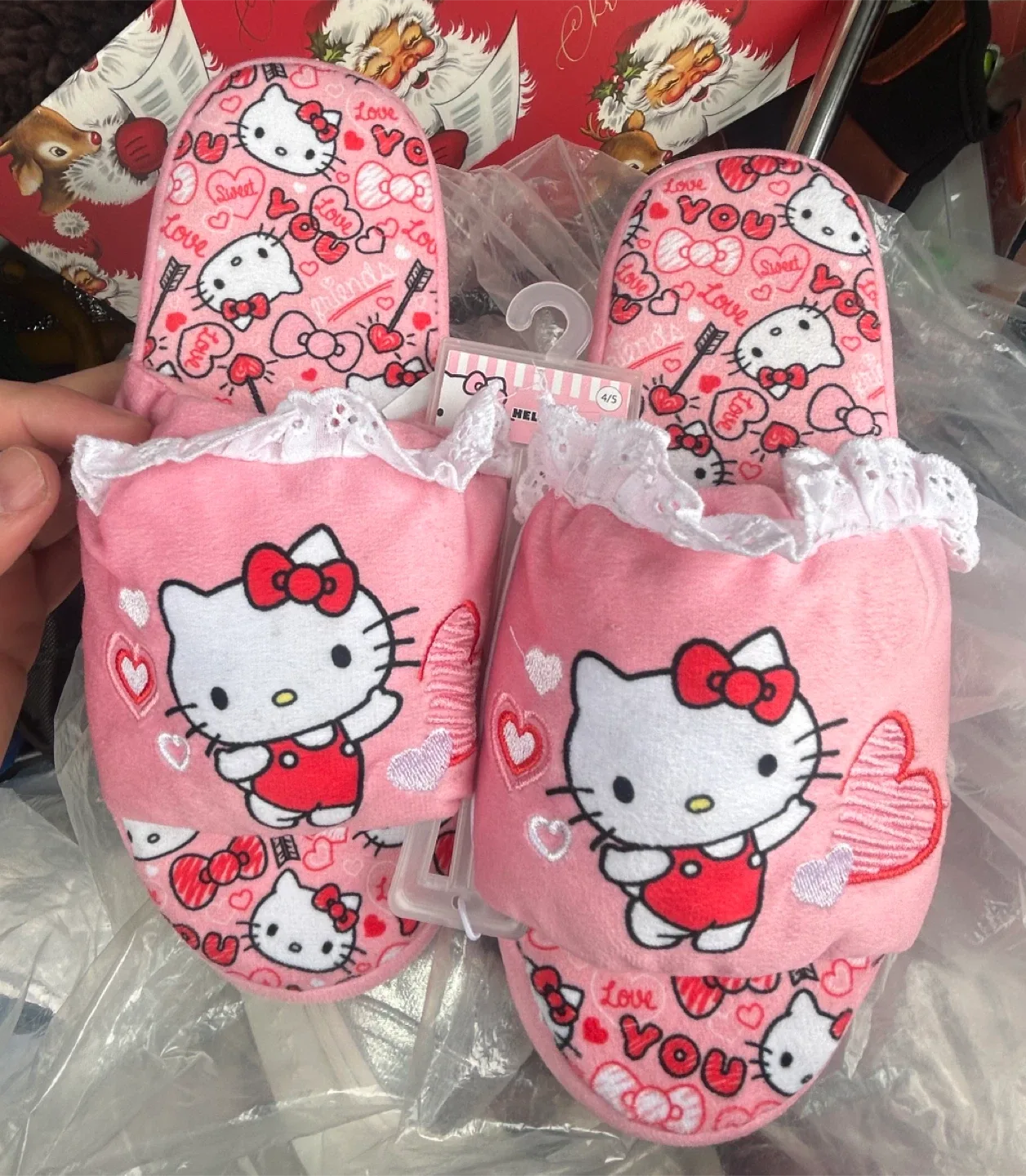 New Hello Kitty Slippers - Size 4/5