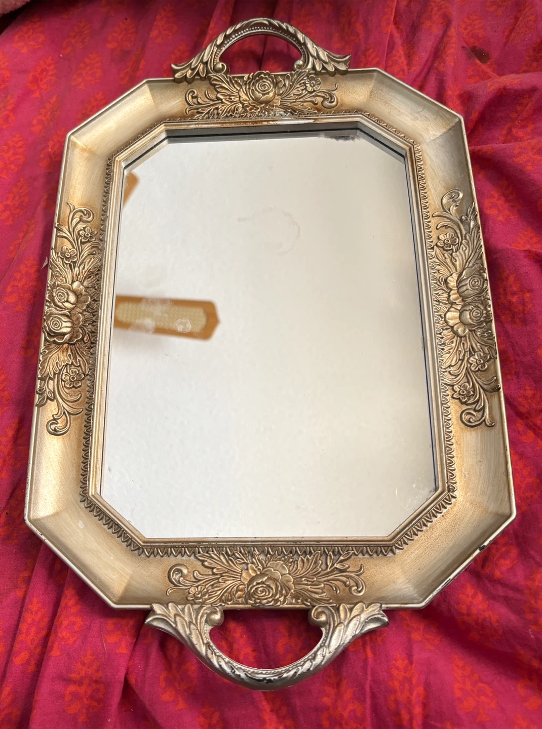 Decorative Gold Mirror Tray (15” x 10”) #Cleanout - photo 3