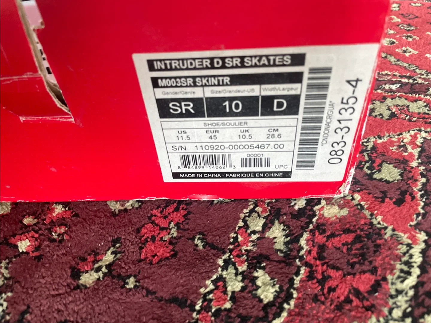 CCM Intruder D SR Skates - Size 10