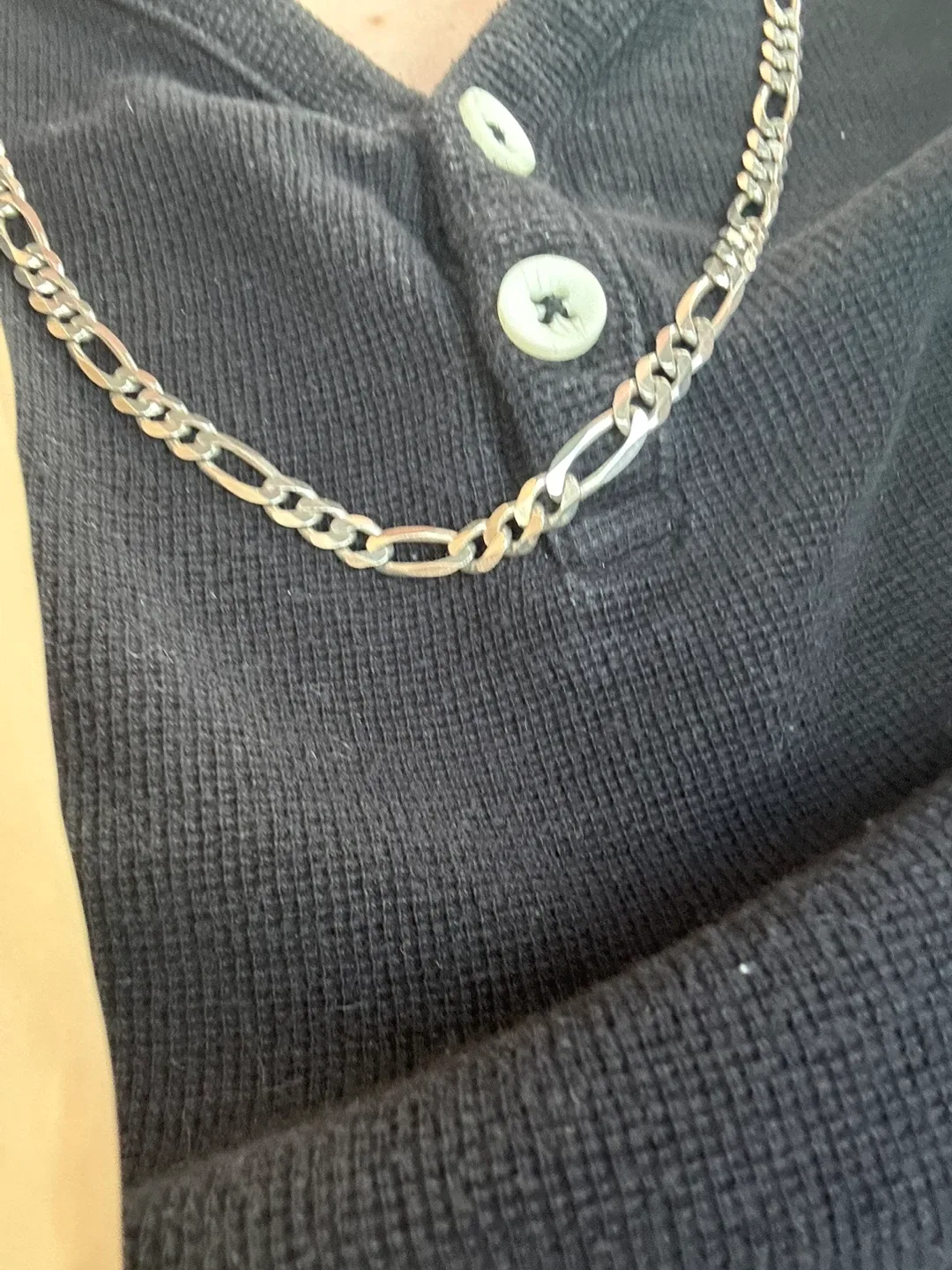 22” Silver Figaro Chain Necklace image indicator(2)