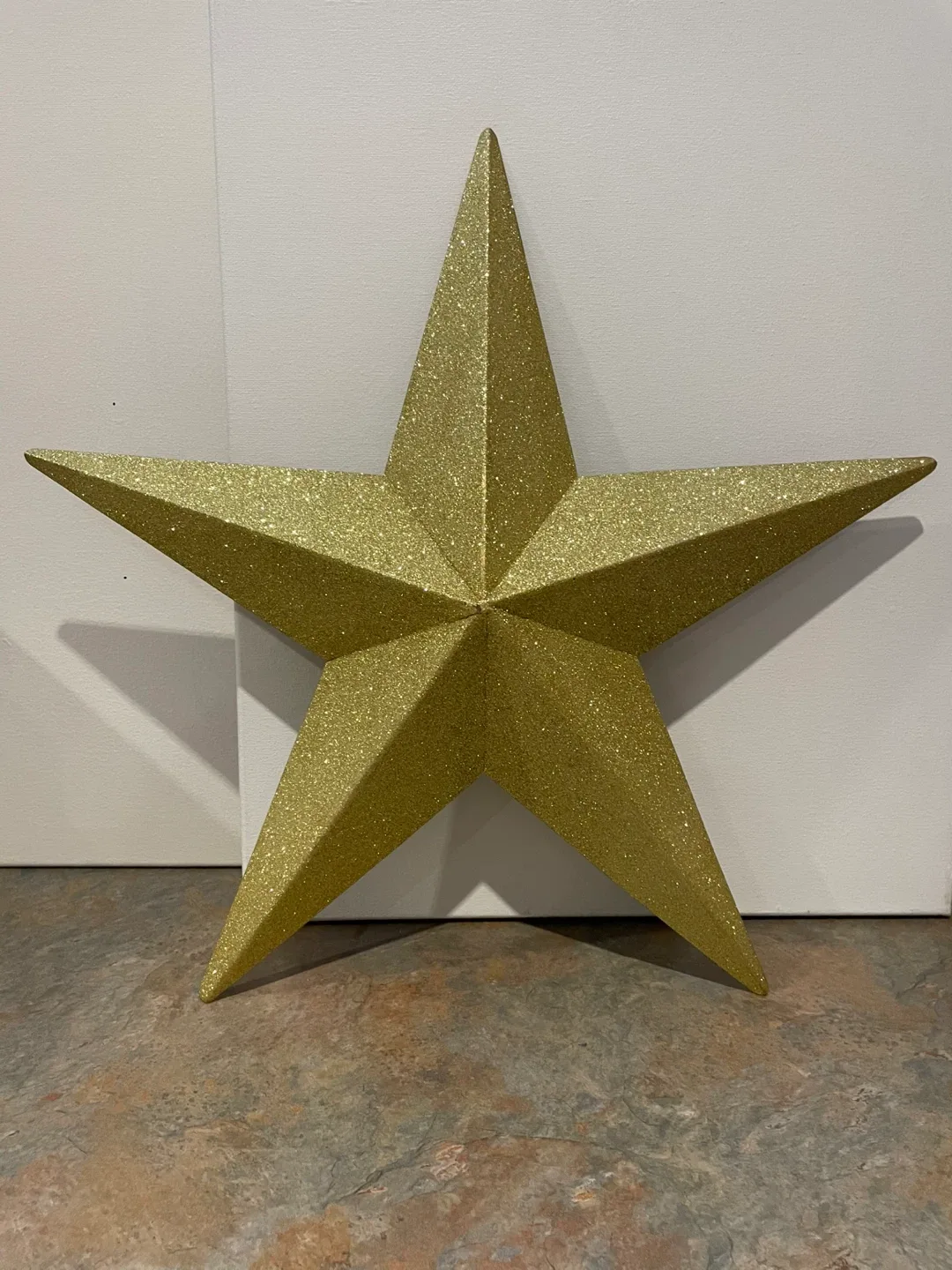 Gold Glitter Star Decoration