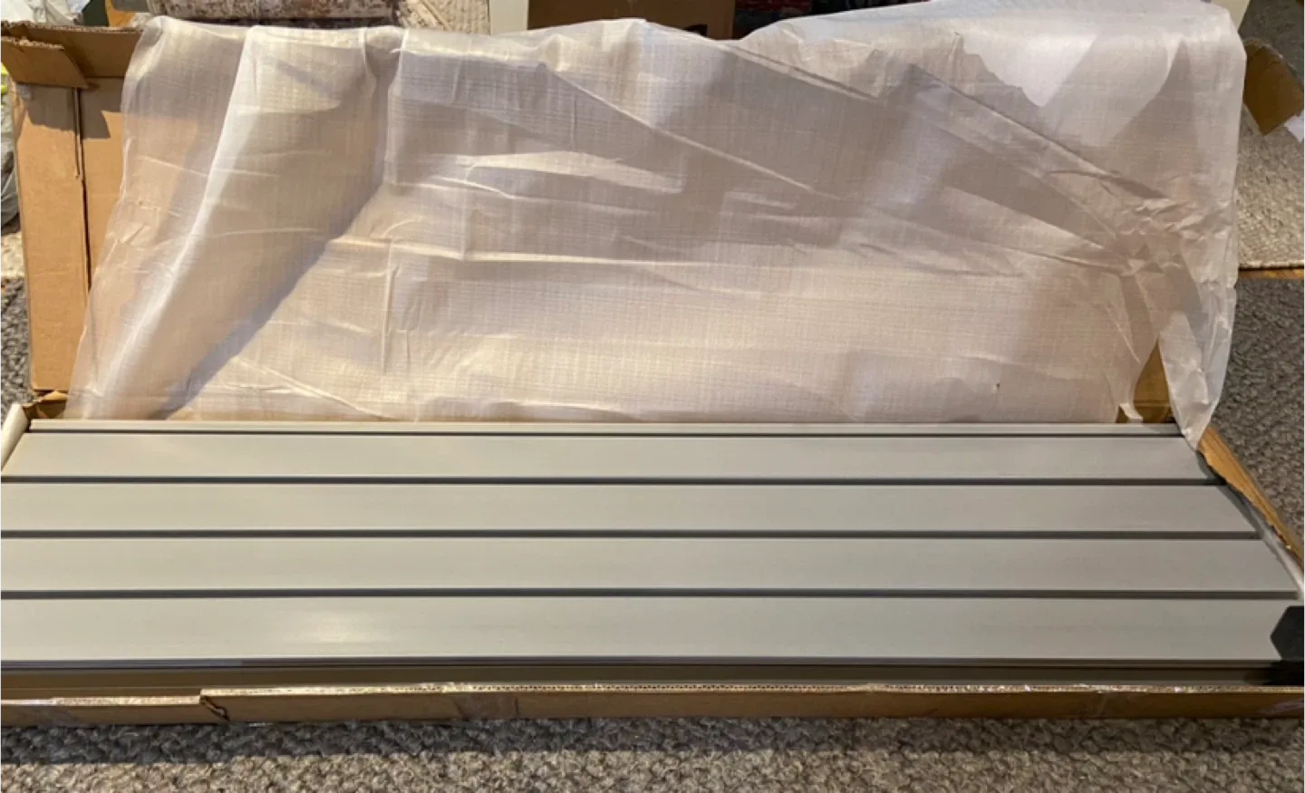 Slat Wall Panel 4x4 ft Heavy Duty PVC Slatwall Grey image indicator(6)