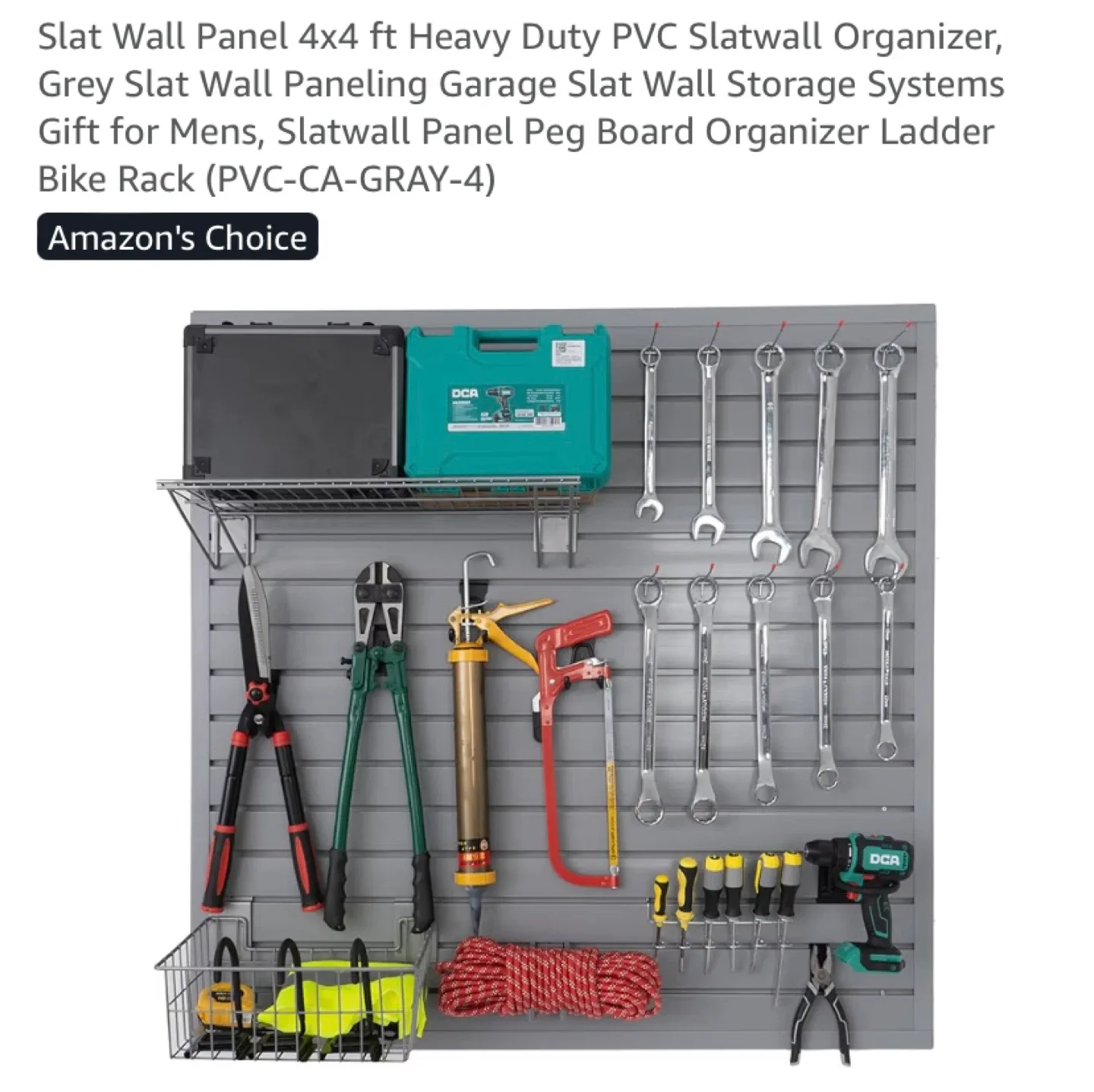 Slat Wall Panel 4x4 ft Heavy Duty PVC Slatwall Grey