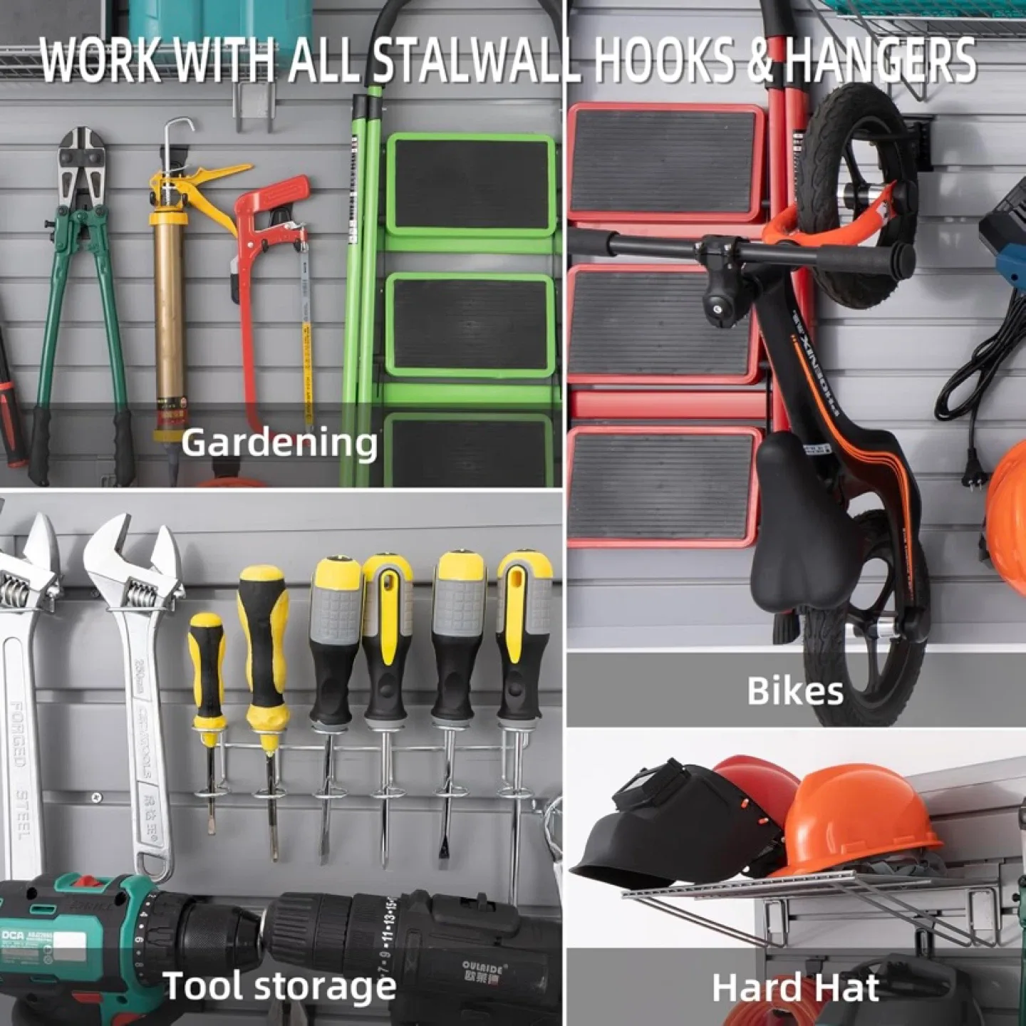 Slat Wall Panel 4x4 ft Heavy Duty PVC Slatwall Grey image indicator(4)