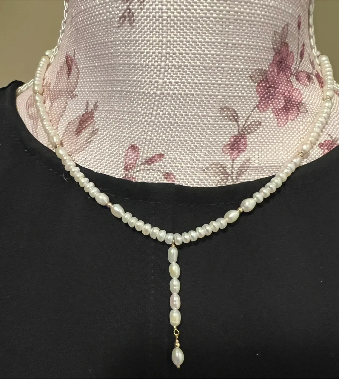 Vintage 10K Pearl Necklace