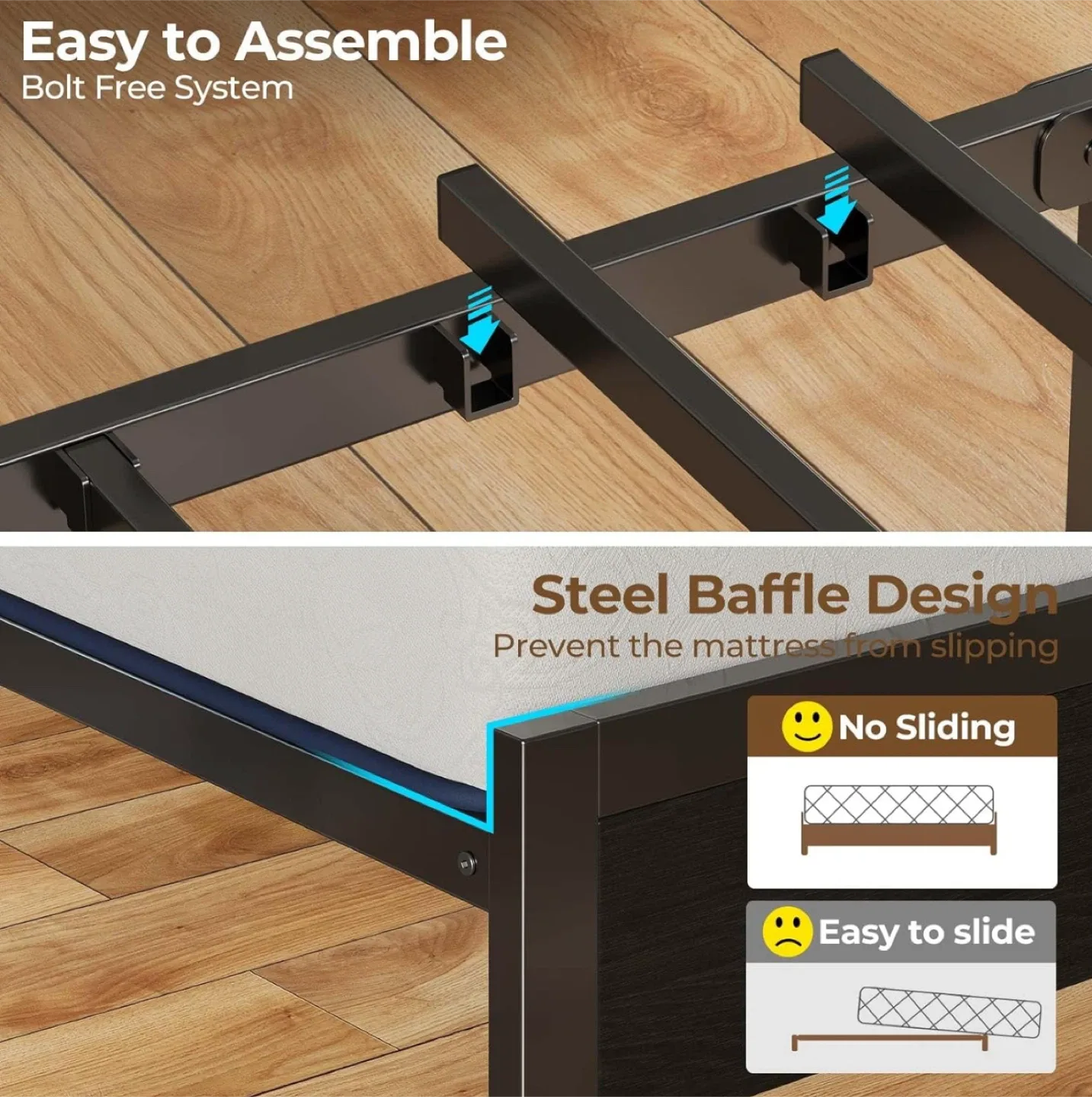Full Size Bed Frame w/ Storage & RGB Lights - NEW image indicator(3)