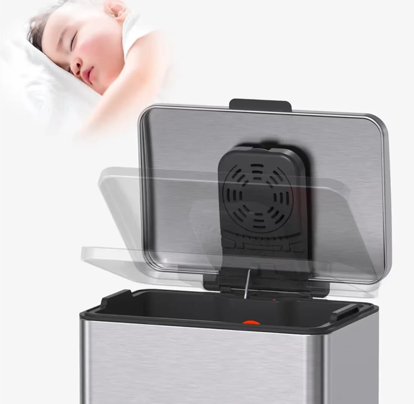 Stainless Steel Step Trash Can image indicator(6)