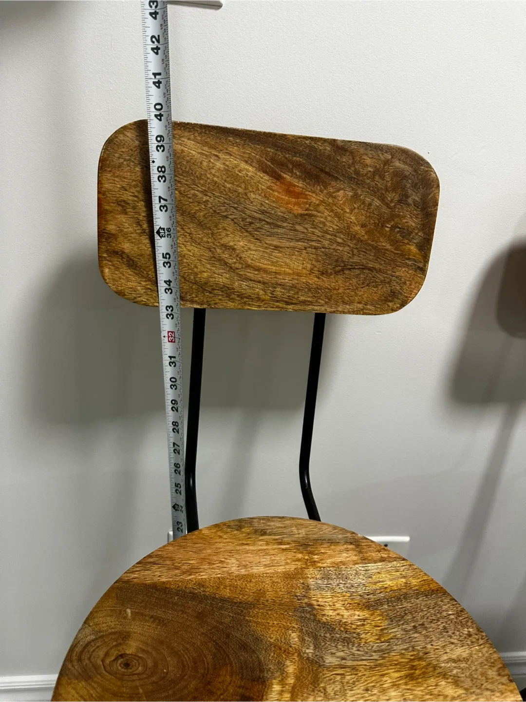 Set of 2 Wood & Metal Bar Stools image indicator(8)