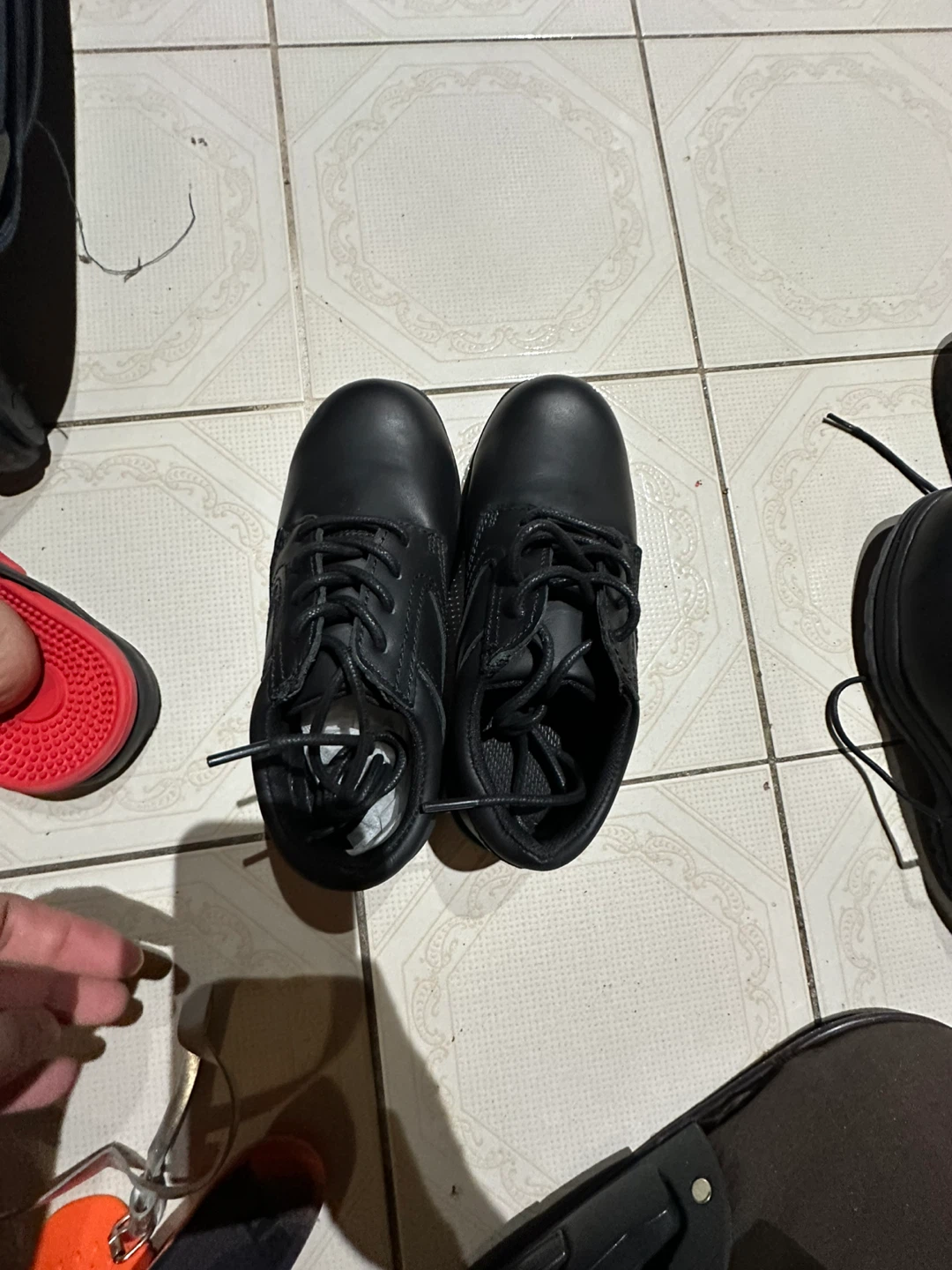 Black Work Boots - Size 5.5 Women / 3.5 Men - photo 2