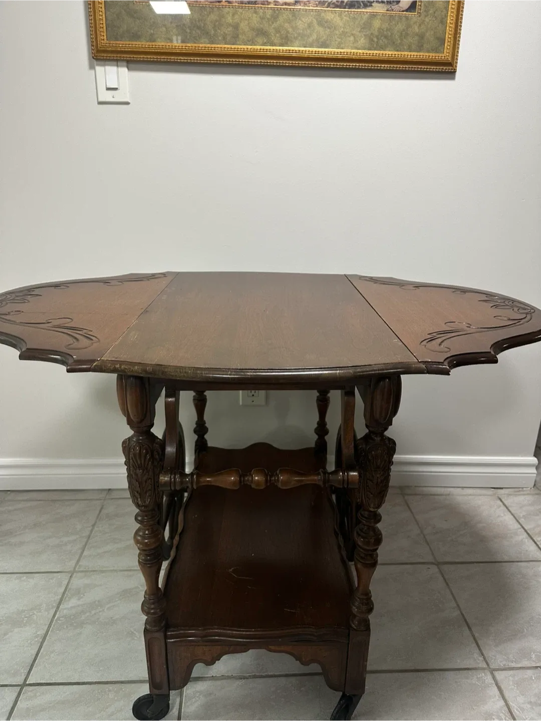 Vintage Wooden Tea Cart