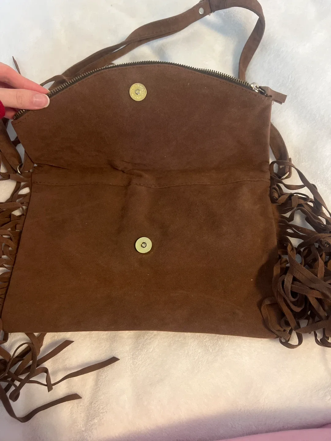 Brown Fringe Crossbody Bag image indicator(2)