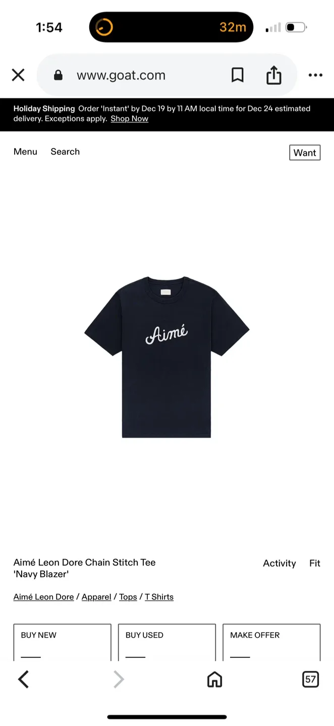 Aime Leon Dore Chain Stitch Logo Tee - Medium image indicator(4)