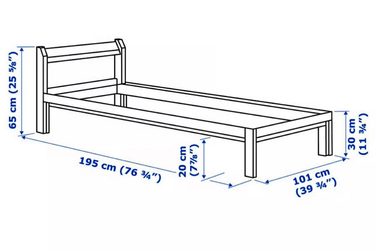 Single Bed Frame - Pine