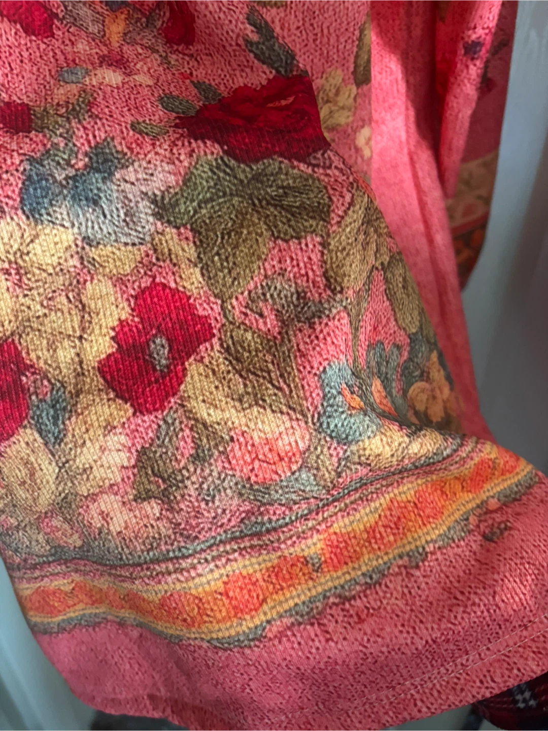 Floral Print Hooded Cardigan - Size XL - photo 2