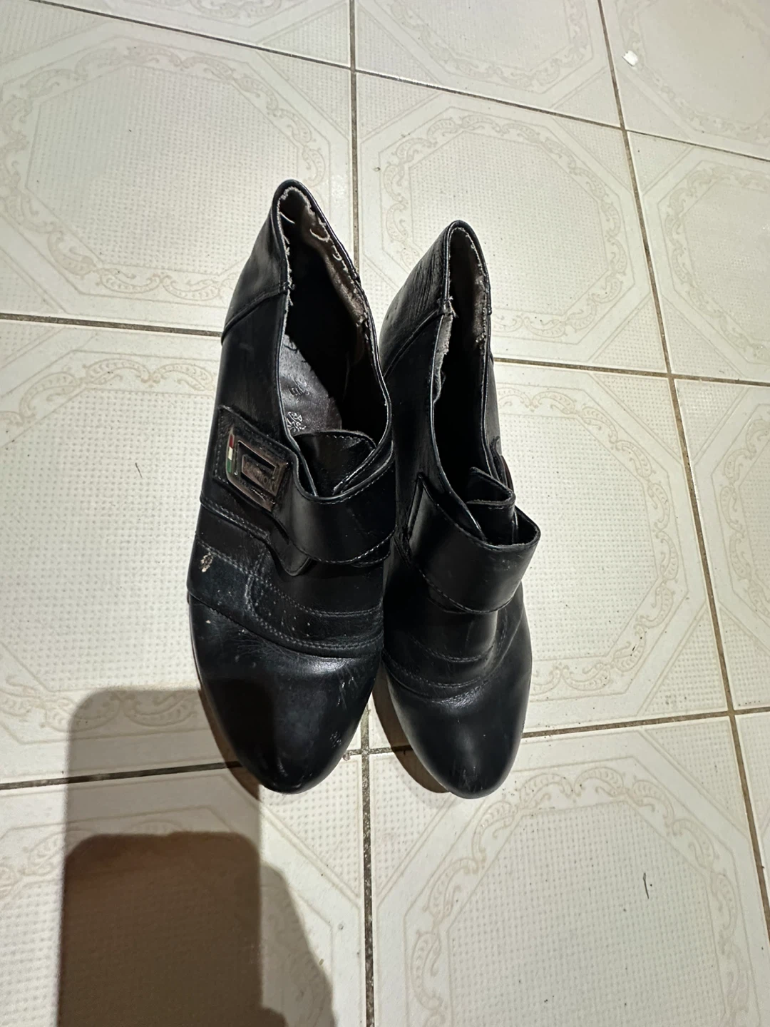 Black Leather Heels