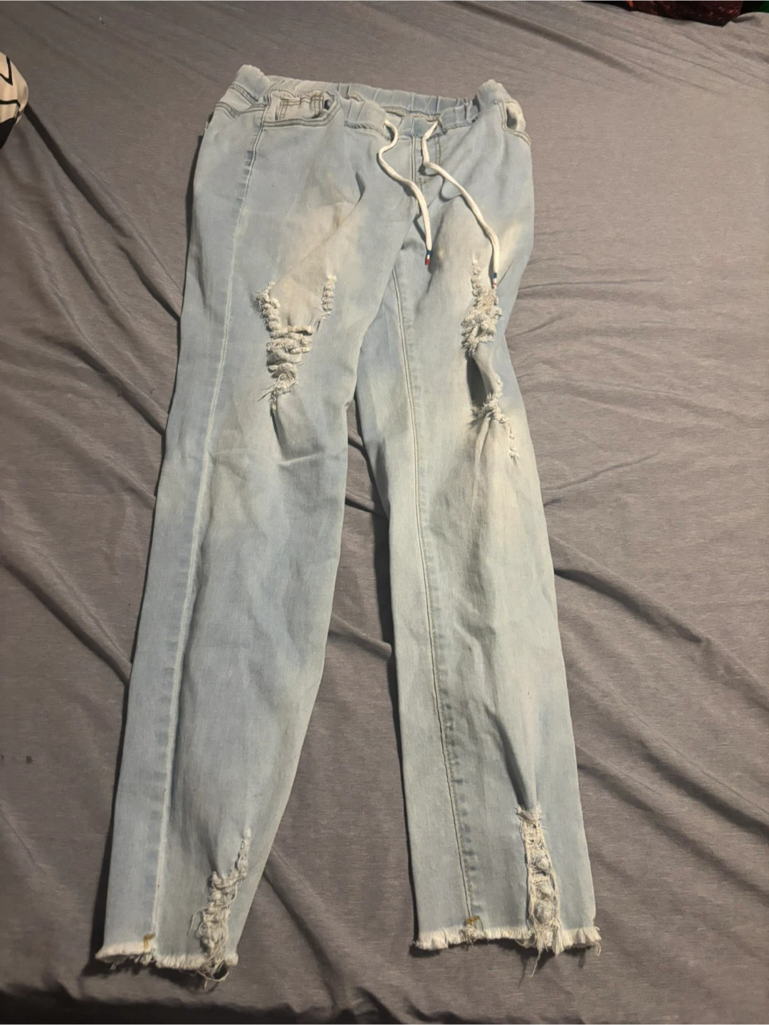 Shein Distressed Denim Jeans - Size L