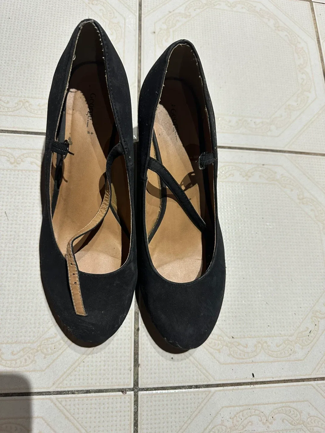George Black Mary Jane Style Flats