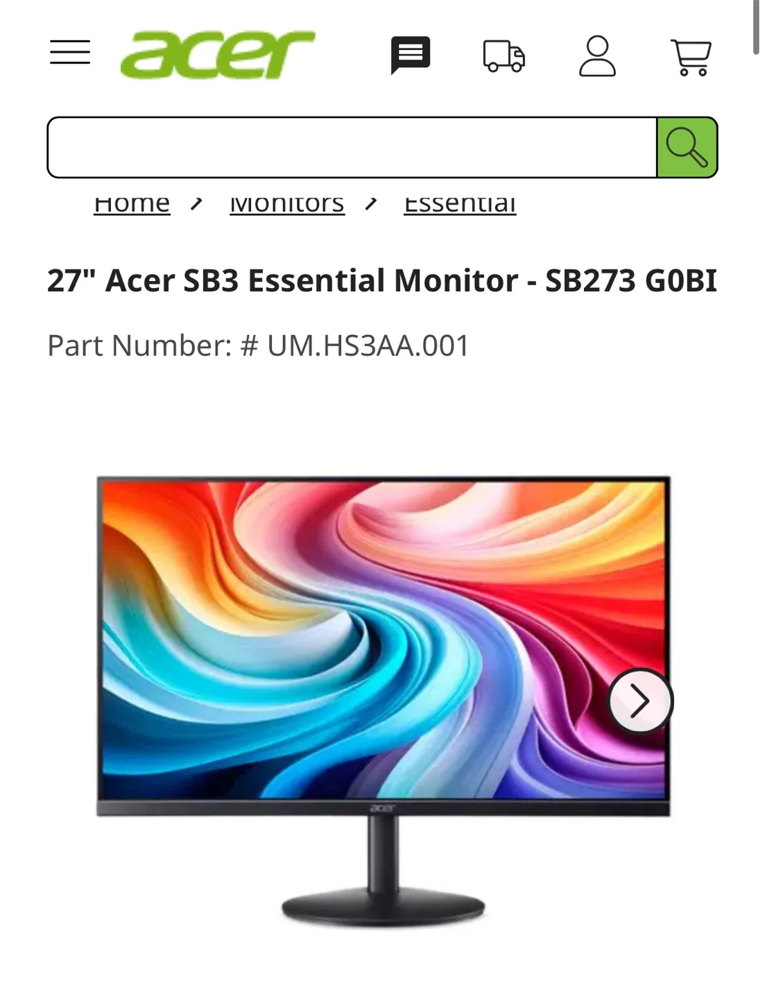 ✨ Acer SB3 Series 27” IPS Monitor – Like New! ✨ image indicator(4)