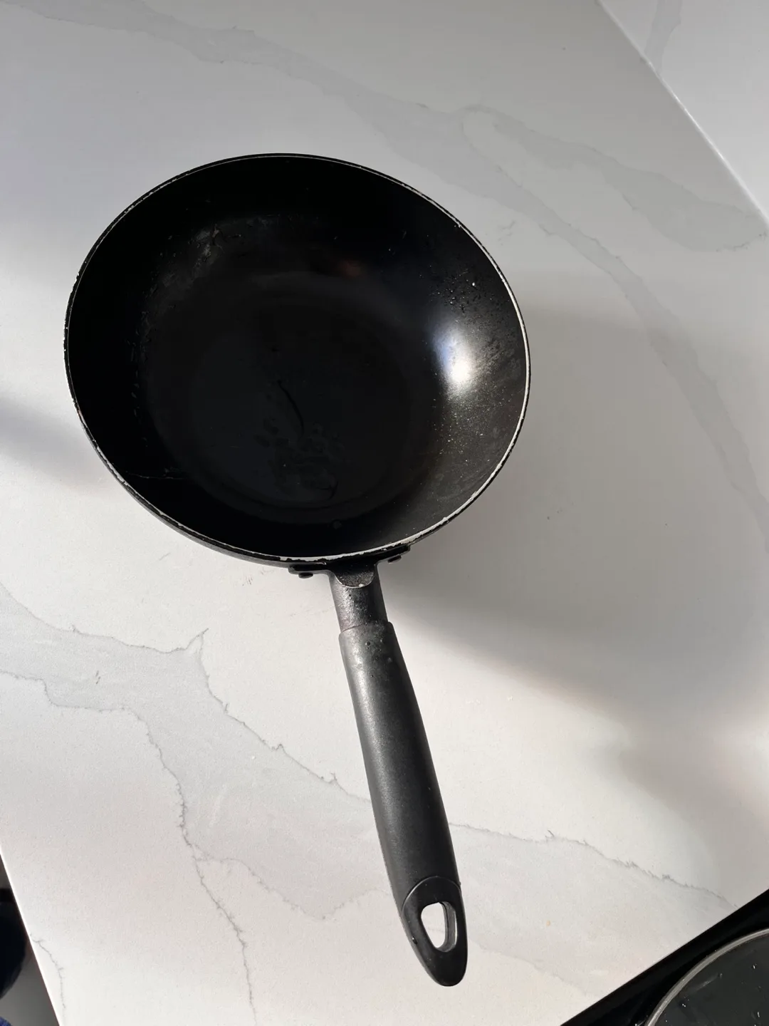 Used Black Frying Pan with Lid
