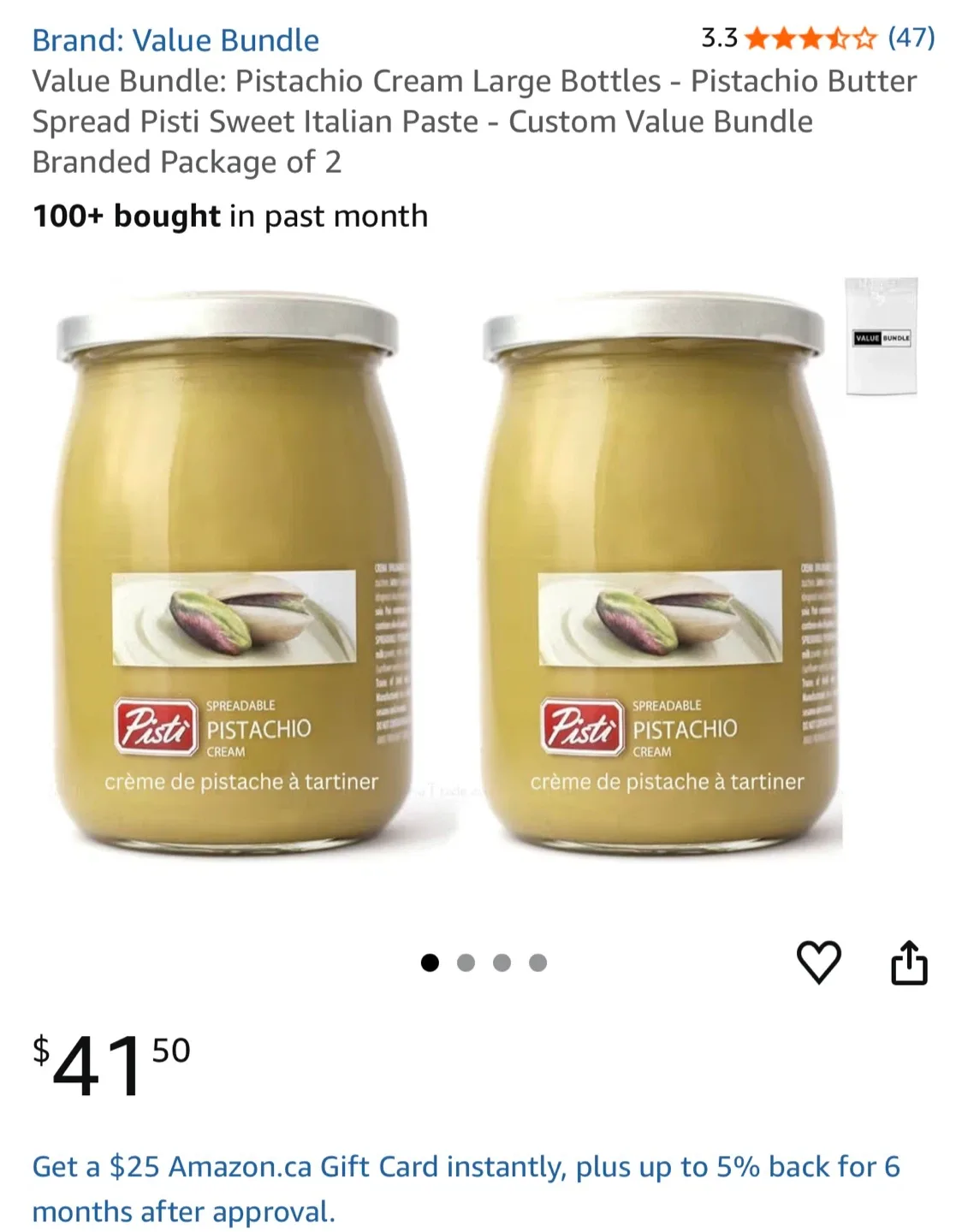 Pisti Spreadable Pistachio Cream – 600g (20 Available